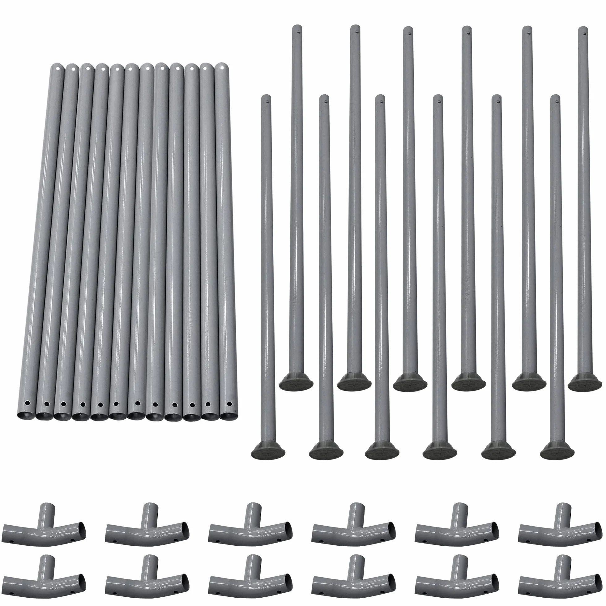 yourGEAR Piscine familiale acier renforcé Ø 457 x 100 cm Gris