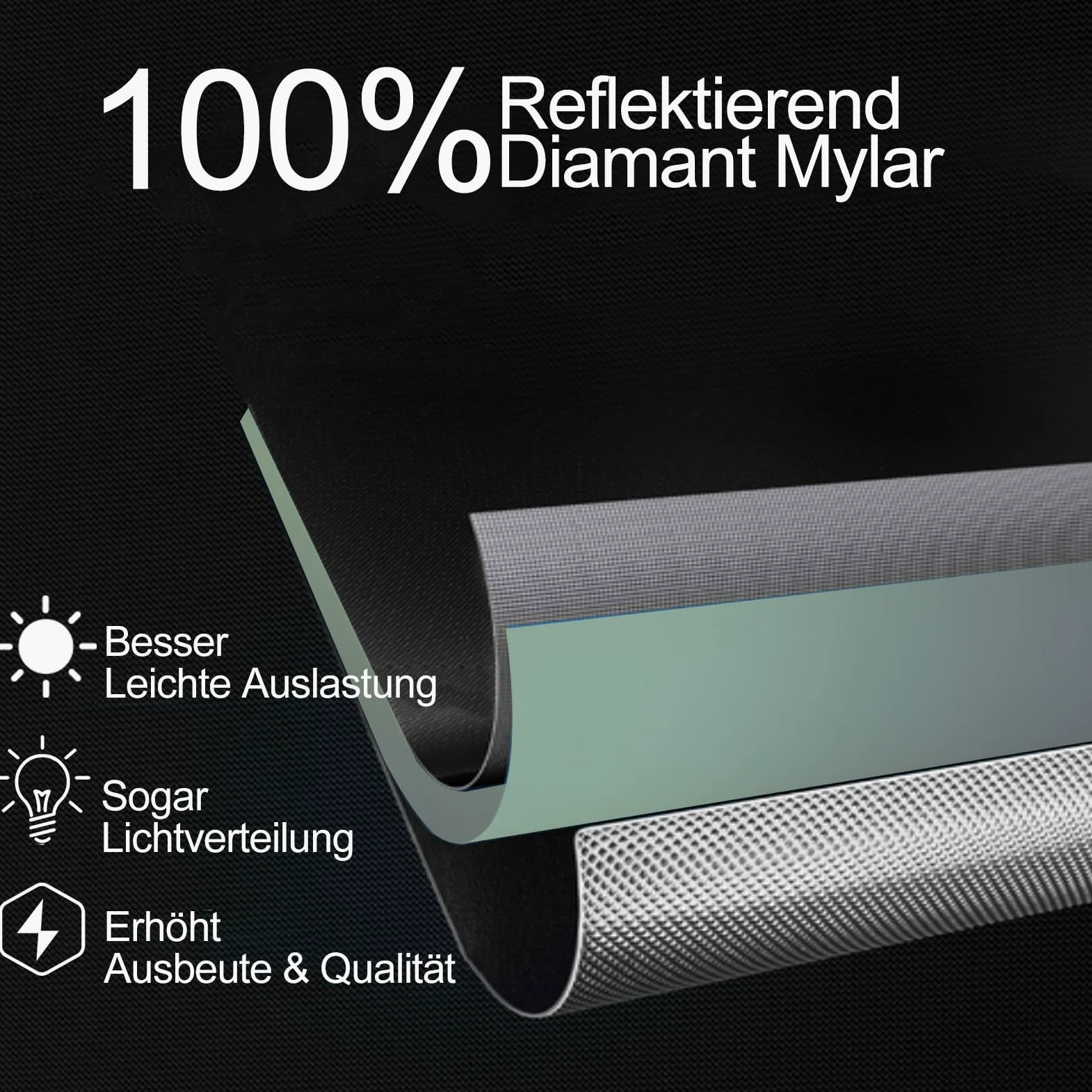 SunStream Tente de culture 80 x 80 x 160 cm pour culture hydroponique, tente de culture 600D avec mylar 98 % de réflectivité élevée pour l'intérieur serre tomates