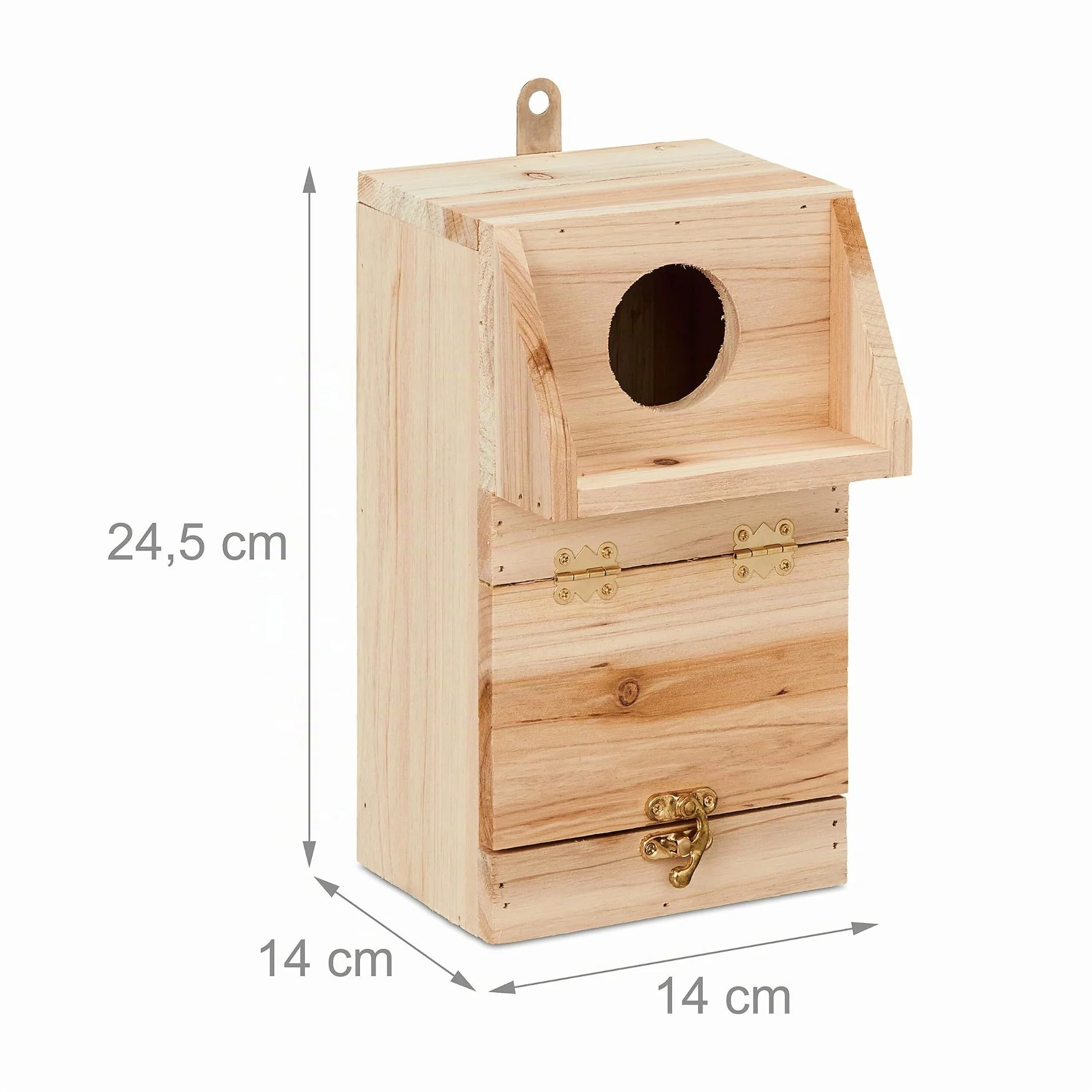 Relaxdays Nichoir d'extérieur pour Oiseaux Bois Suspendre 24,5 x 14 x 14 cm