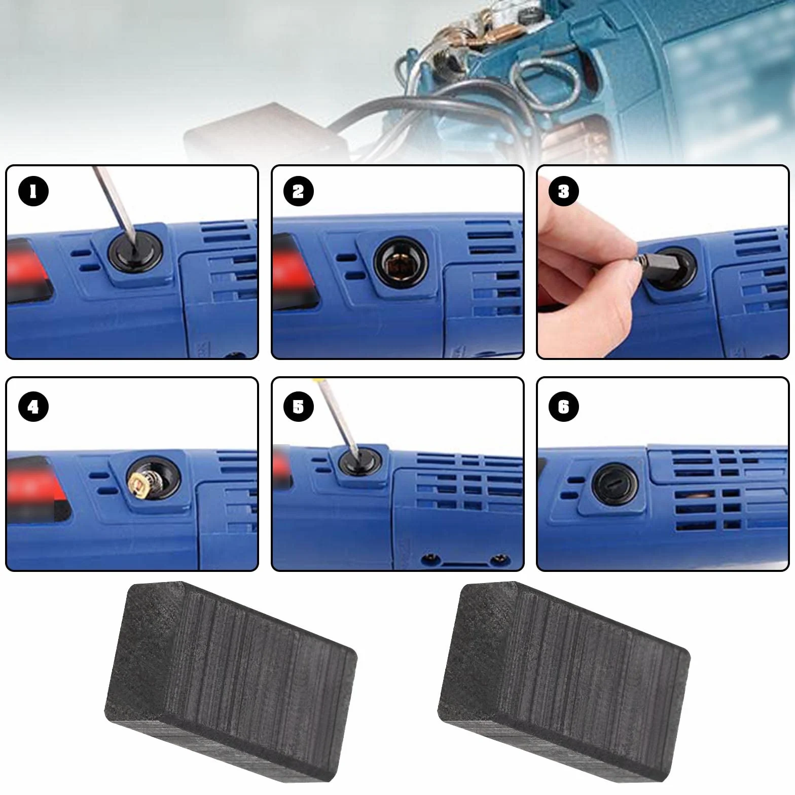 Bosch PWS 720 Balais de Charbon de Moteur 5x8x13.5mm Accessoires de Rechange