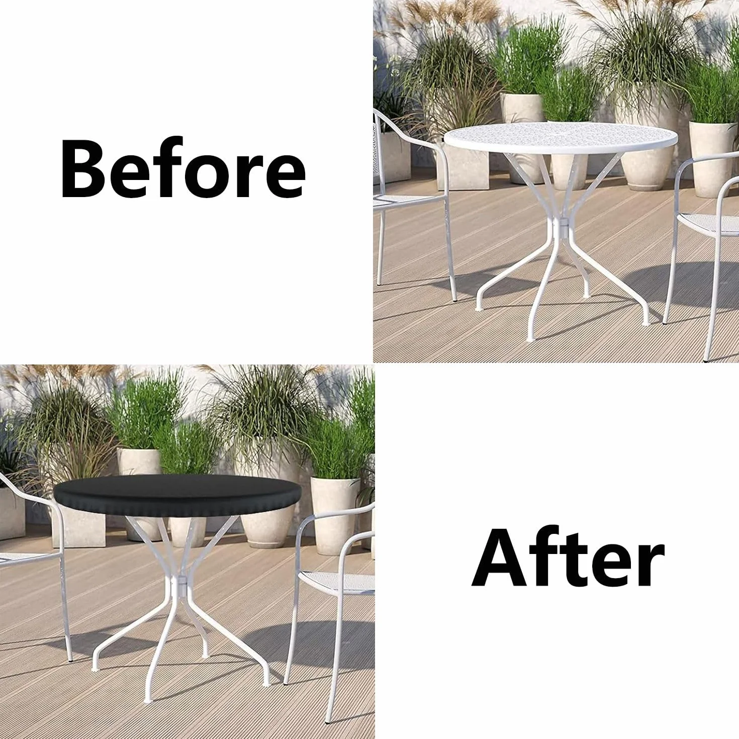 Flyace Housse Pateau Table de Jardin Housse Protection Table Jardin Ronde Bache Table de Jardin Exterieur Housse de Protection Ronde pour Table de Jardin Imperméable Anti UV Tissu Oxford 120x25cm