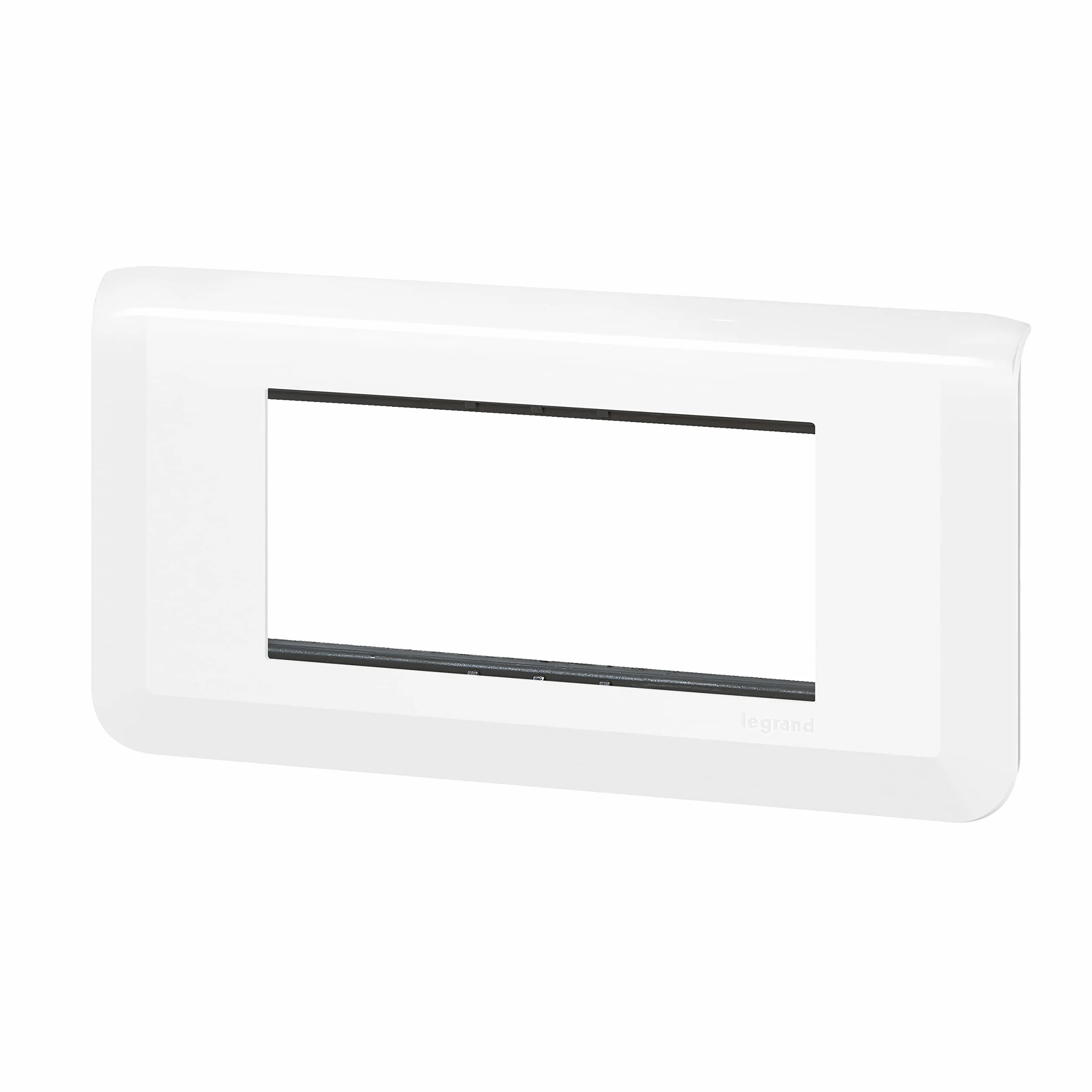 Legrand Plaque Mosaic 4 Modules Blanche Fixation Vis Montage Horizontal