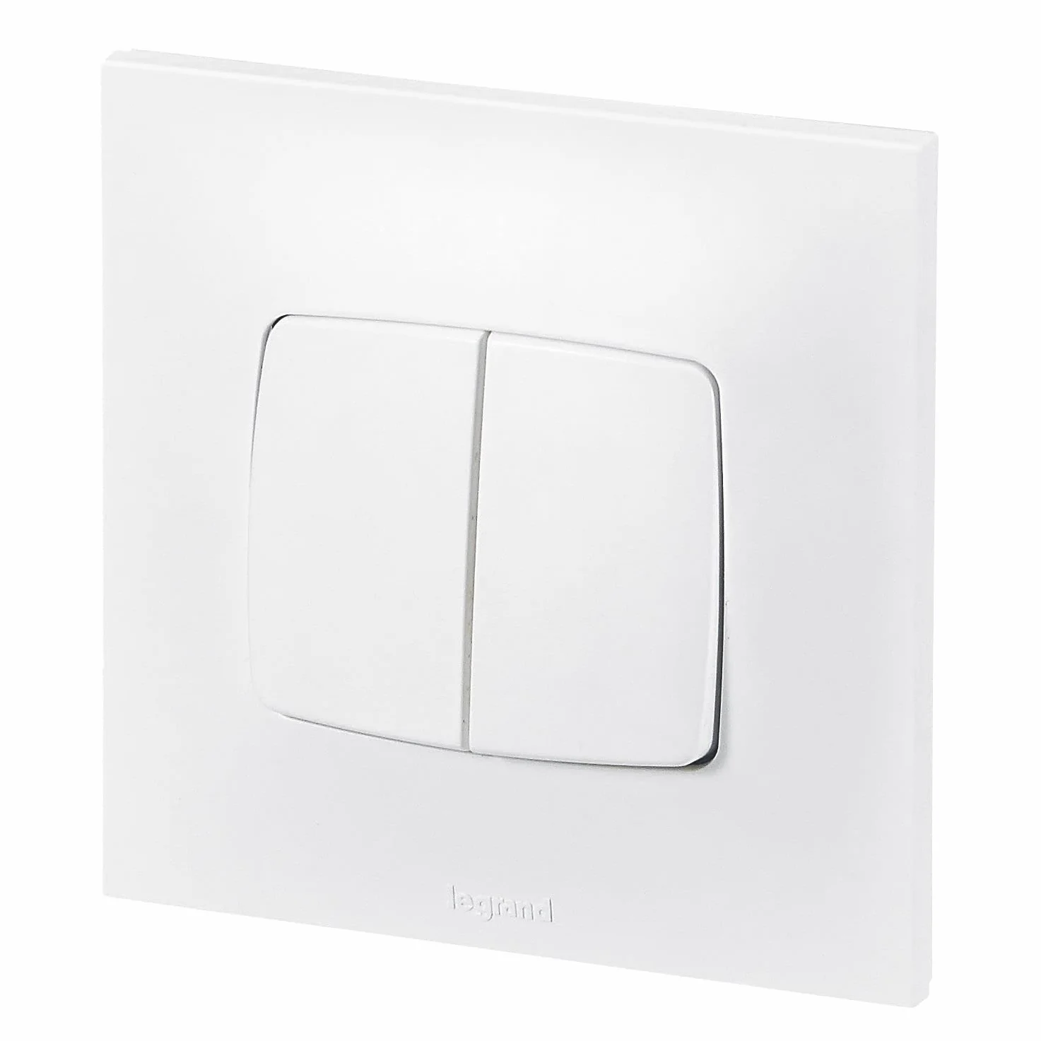 Legrand Interrupteur Double Va-et-Vient Neptune 10A Commande Éclairage Monobloc Blanc