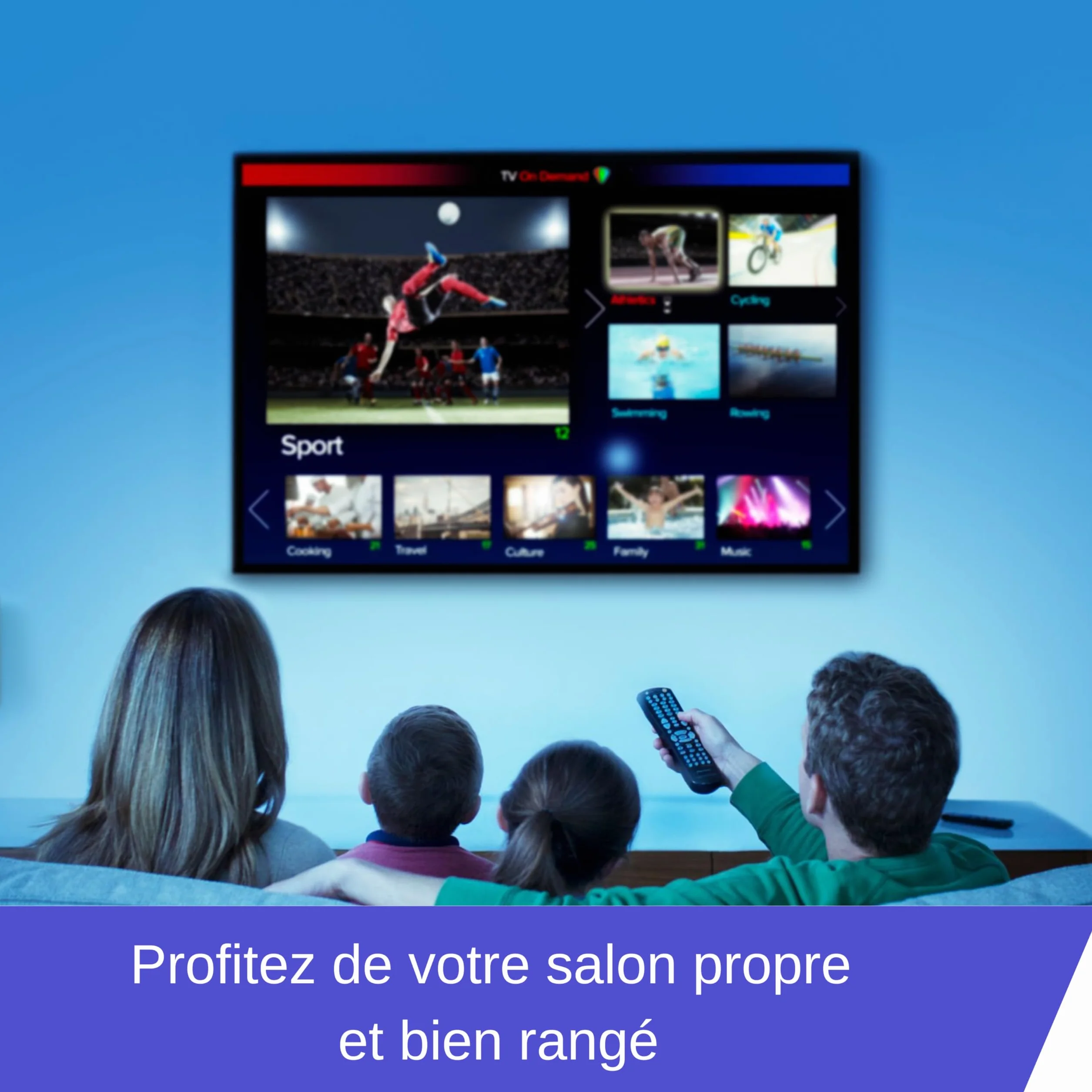 Cache-câble TV Mural Rond Blanc Good Nook Kit Cable Management avec Scie-Cloche