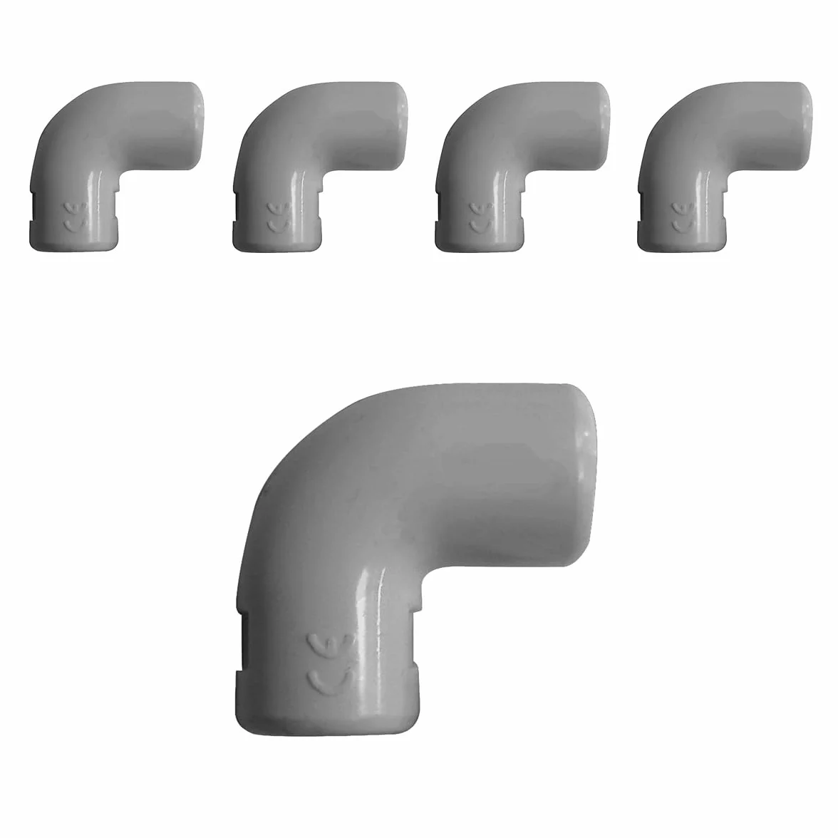 Zenitech Lot de 10 équerres IRL Ø25mm Gris