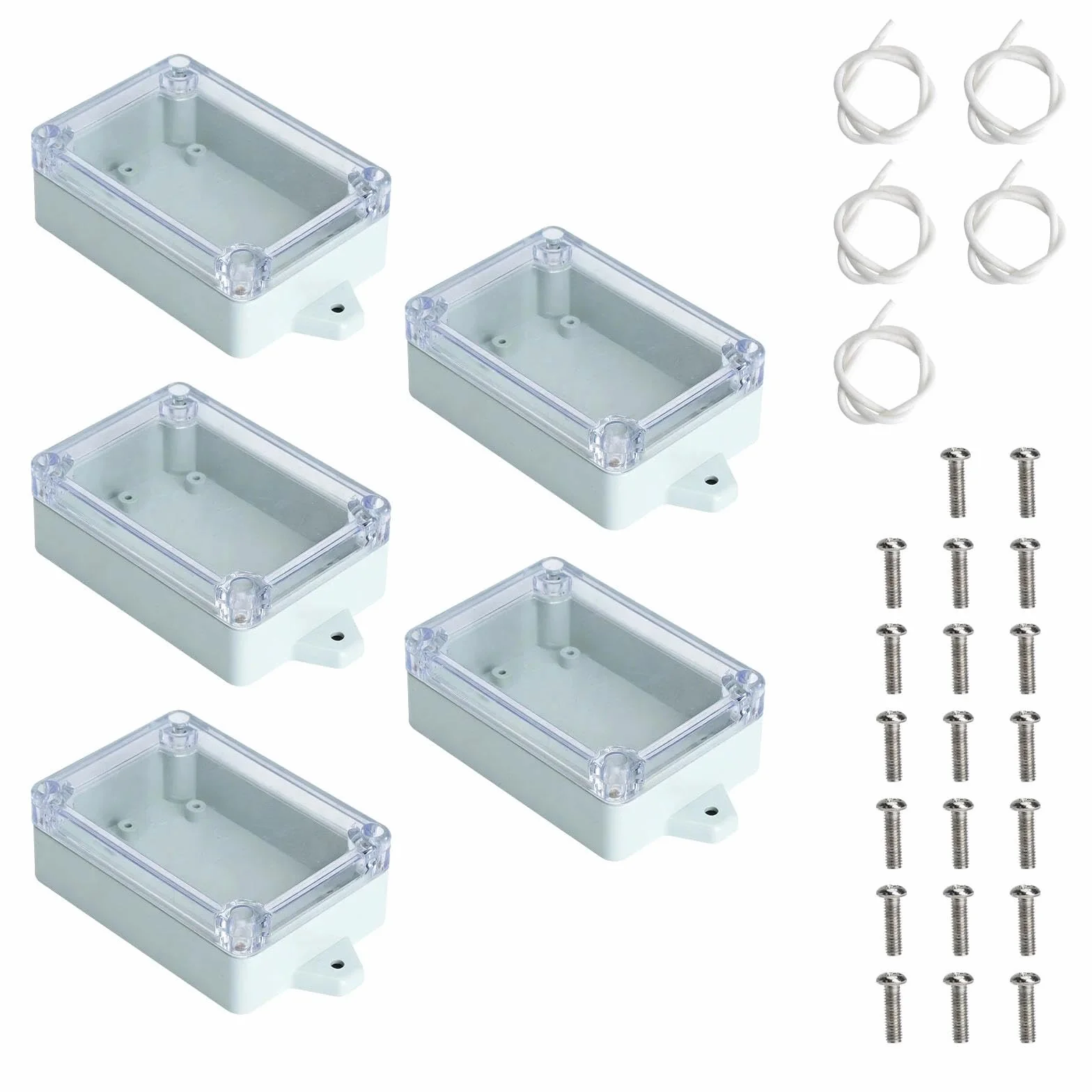 Boite de Derivation Etanche Exterieur IP66 58 x 83 x 33 mm, 5 Pcs