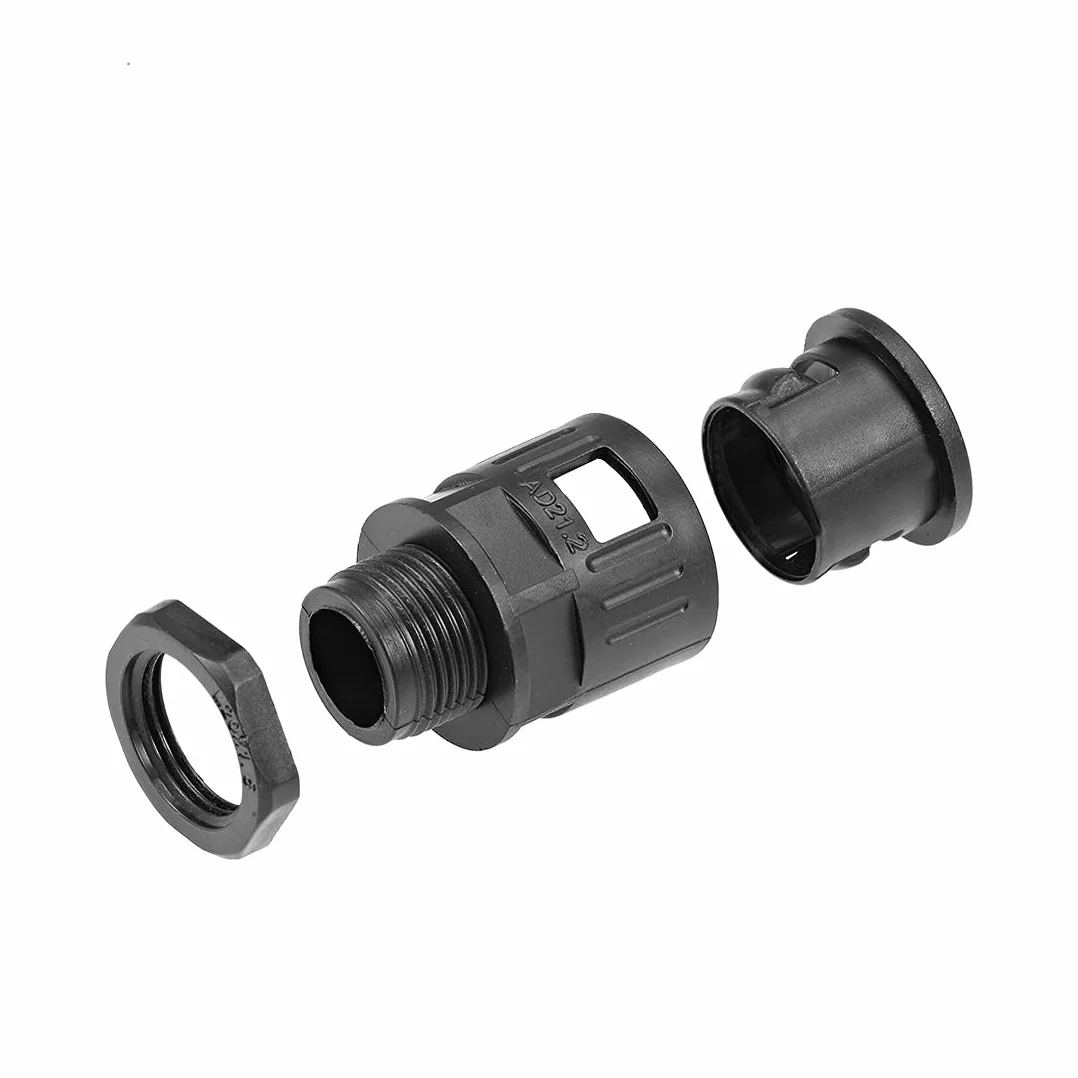 sourcing map Presse-étoupe câble Connecteur tube ondulé AD21.2 M20 5Pcs