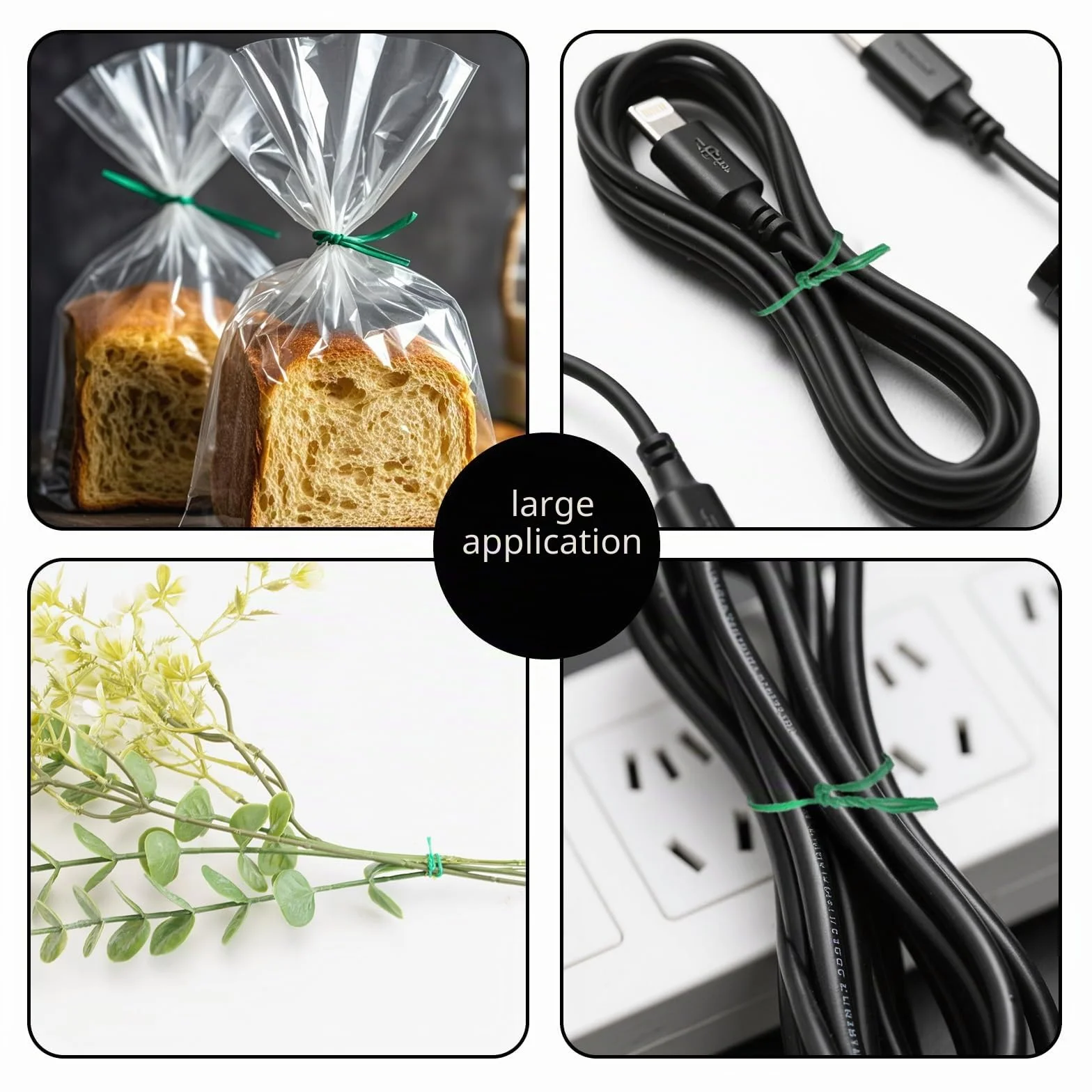 KINGLAKE 50m Fil de Fer Jardin Vert- Attache Plante Grimpante avec Cutter, Fil Plastifié Soft, Fil Torsadé pour Plantes, Vignes, Arbustes et Fleurs