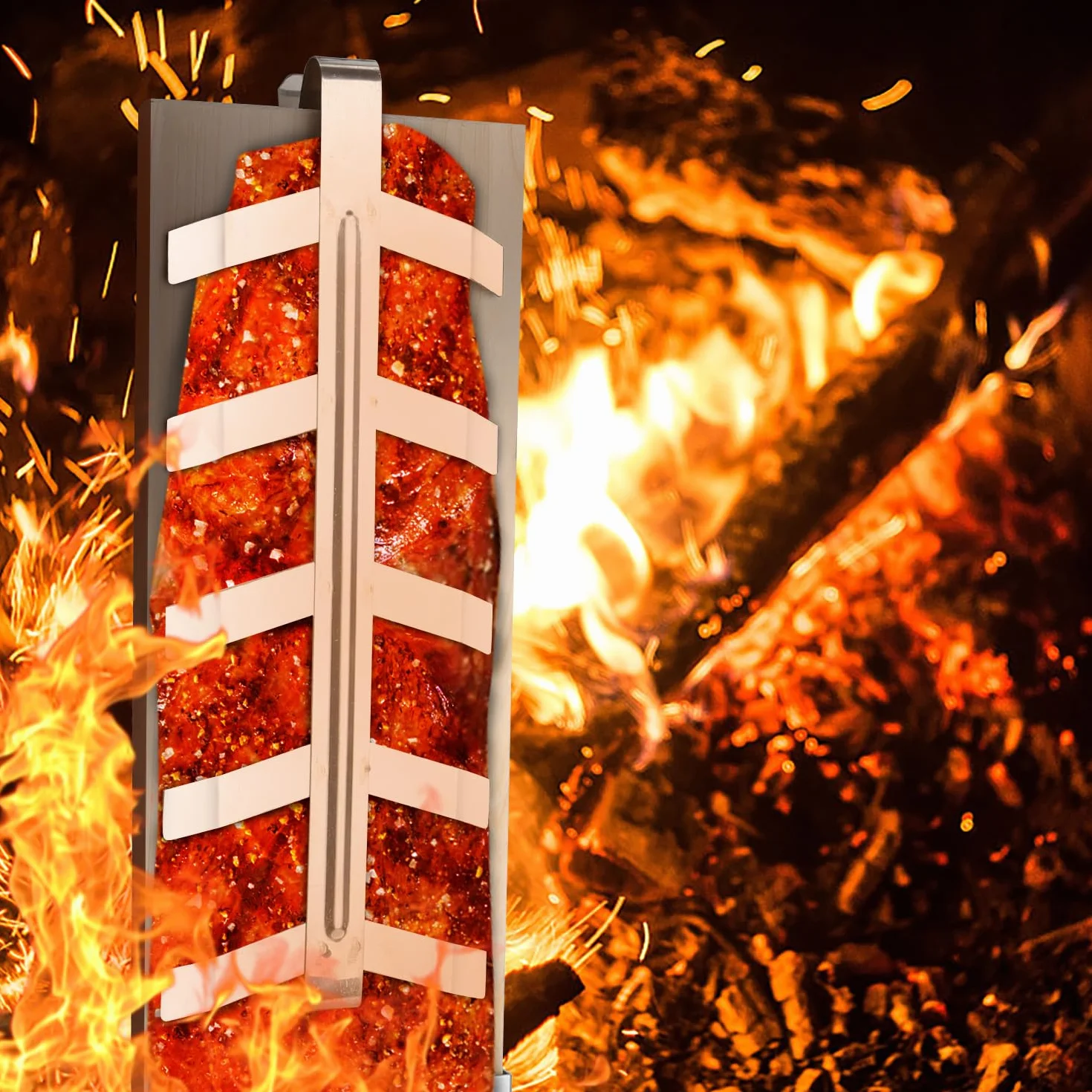 Planches à saumon flammé Ikodm avec support réversible 2,5 kg cèdre