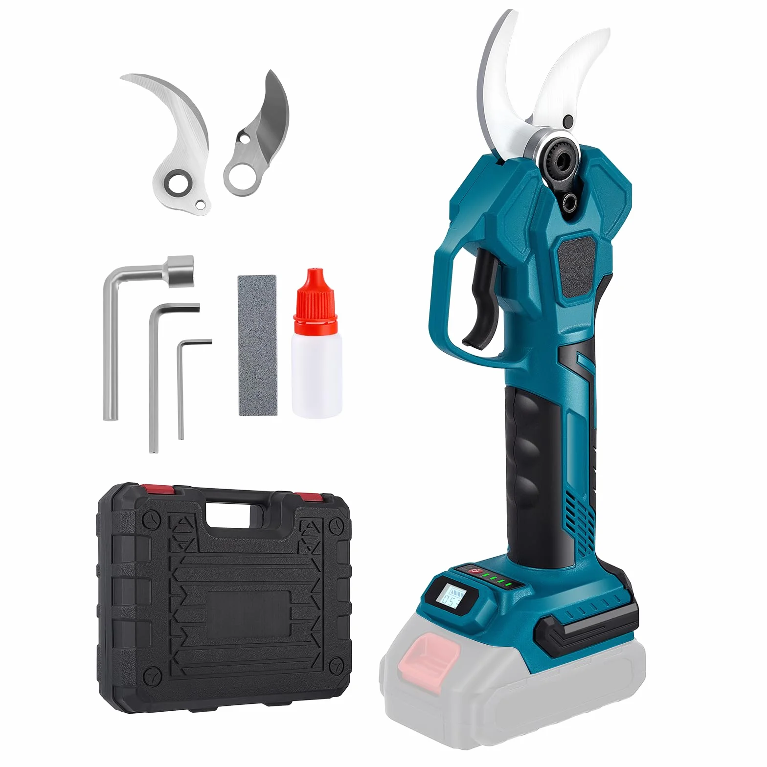 Sécateur professionnel sans fil - 40 mm - 800 W - Moteur sans balais - Avec compteur de coupe LED - Compatible avec batteries Makita 18 V (sans batterie)