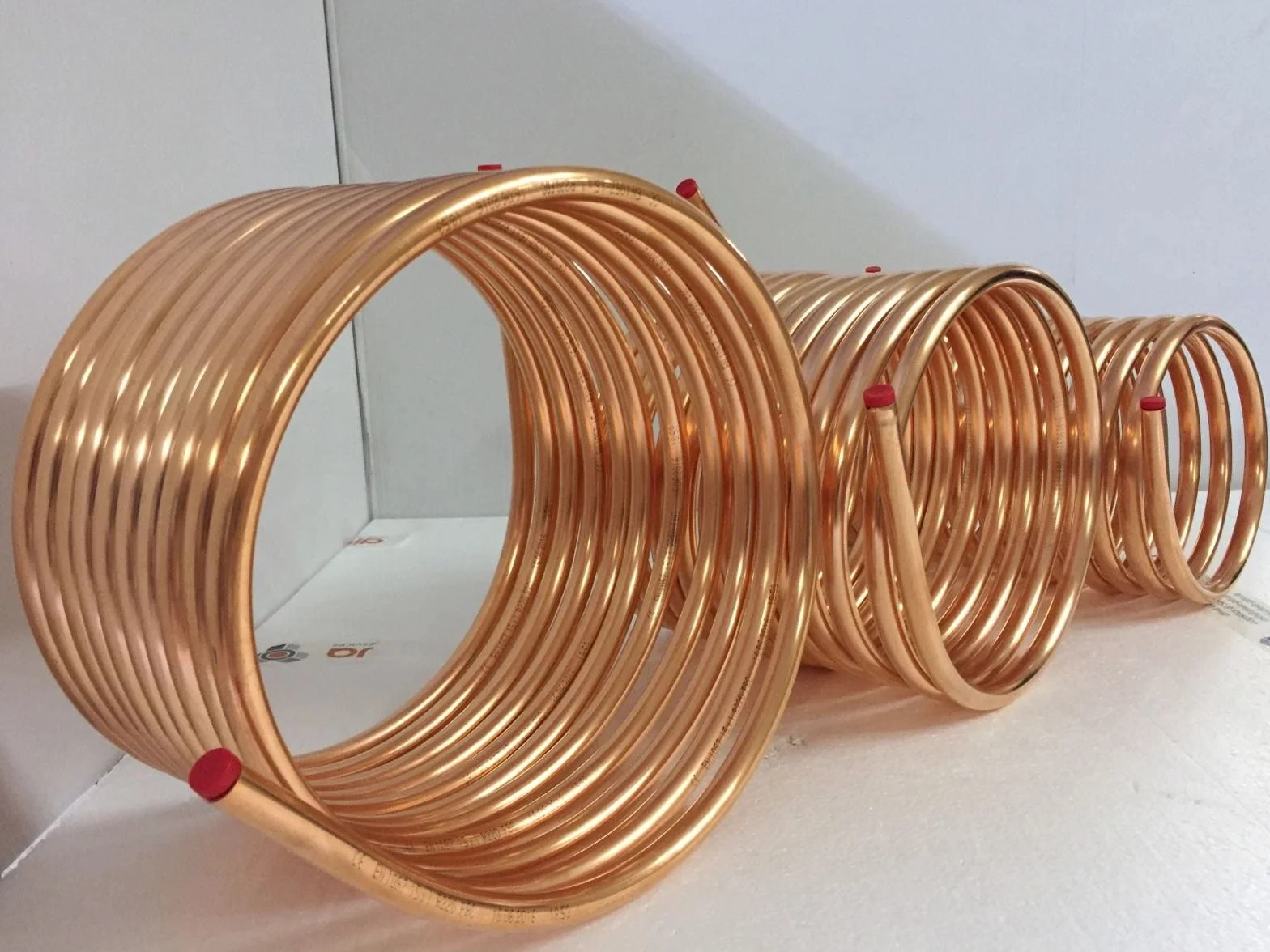 Spirale en tube de cuivre souple 12 x 1 mm 10 m Ø 20 cm