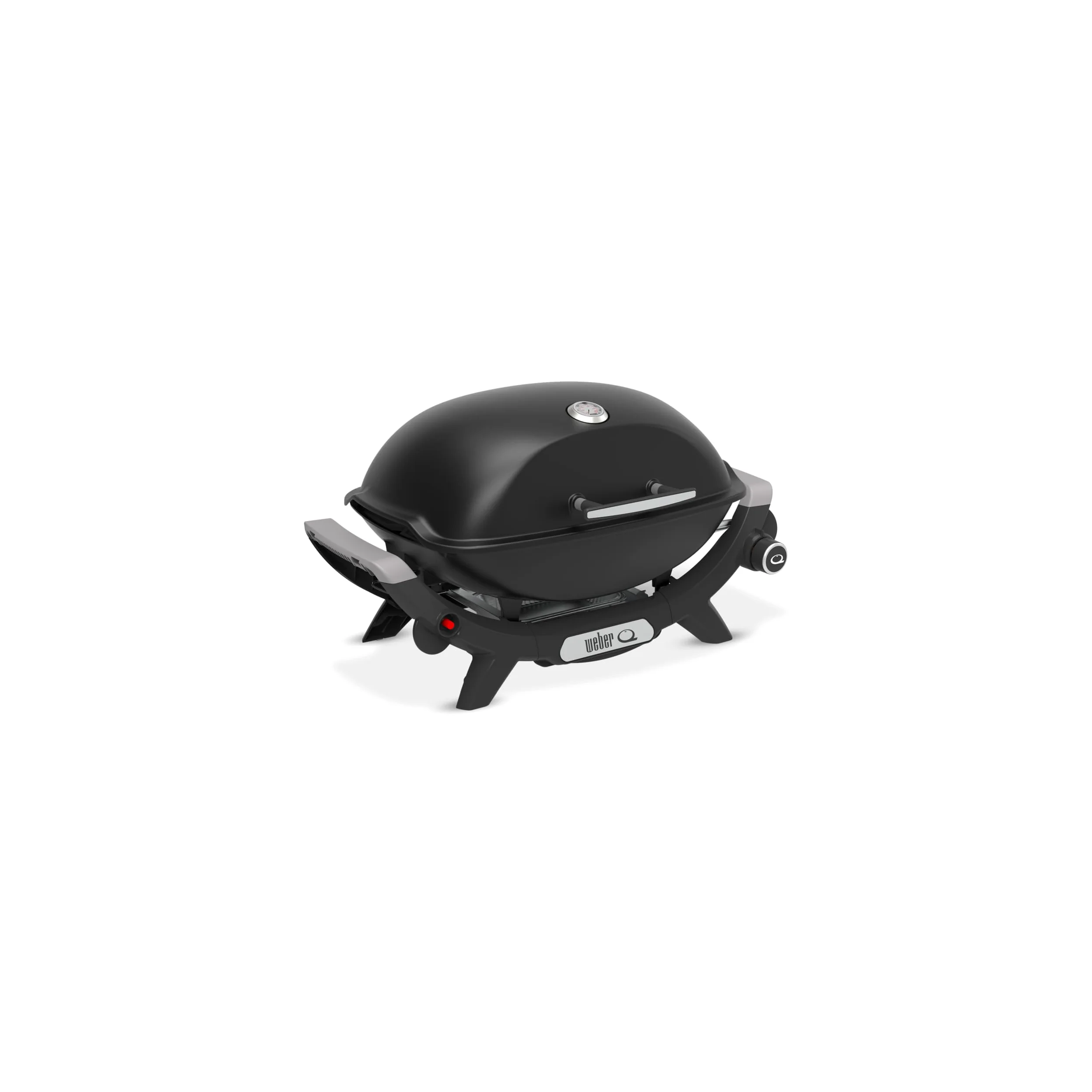 Weber Q2100N Barbecue à gaz, Surface de Cuisson 53 x 39 cm, 1 brûleur, Grille en Fonte émaillée (2 Parties), Couvercle et cuve en Fonte d'aluminium - Noir (1501069)