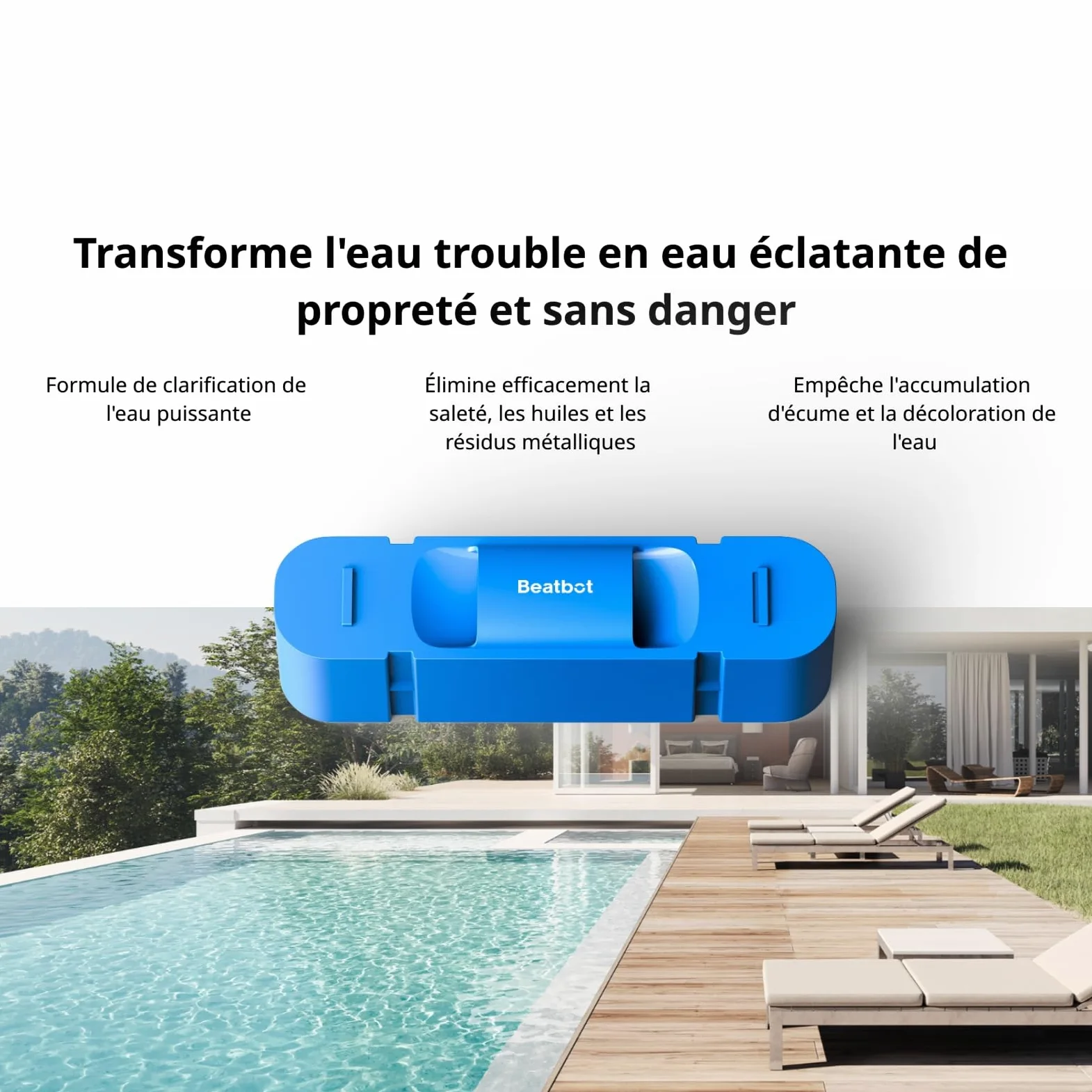 Beatbot Kit Clarifiant 2 Pièces, Compatible avec AquaSense 2 Ultra, AquaSense 2 Pro, AquaSense Pro et iSkim Ultra