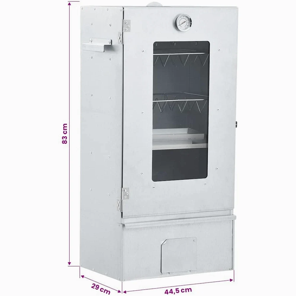 vidaXL Fumoir de Four à BBQ avec 1 kg de Copeaux de Bois Barbecue Gril d'Extérieur Gril de Cuisson Arrière-cour Durable 44,5x29x83 cm