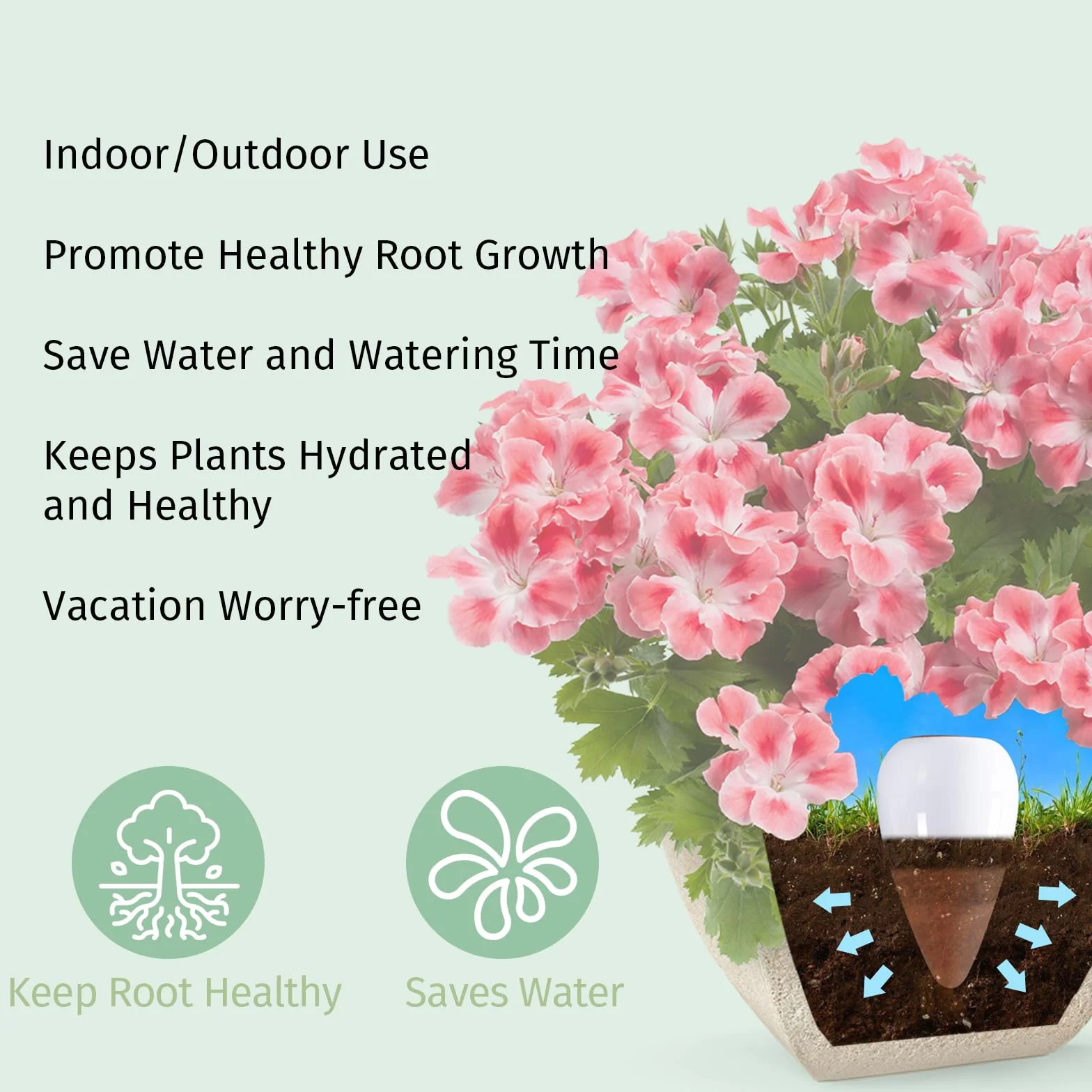 Ollas Terre Cuite à Planter, Arrosage Automatique Écologique pour Plantes Intérieur Extérieur, Système Irrigation Naturel Mini Oyas Terracotta