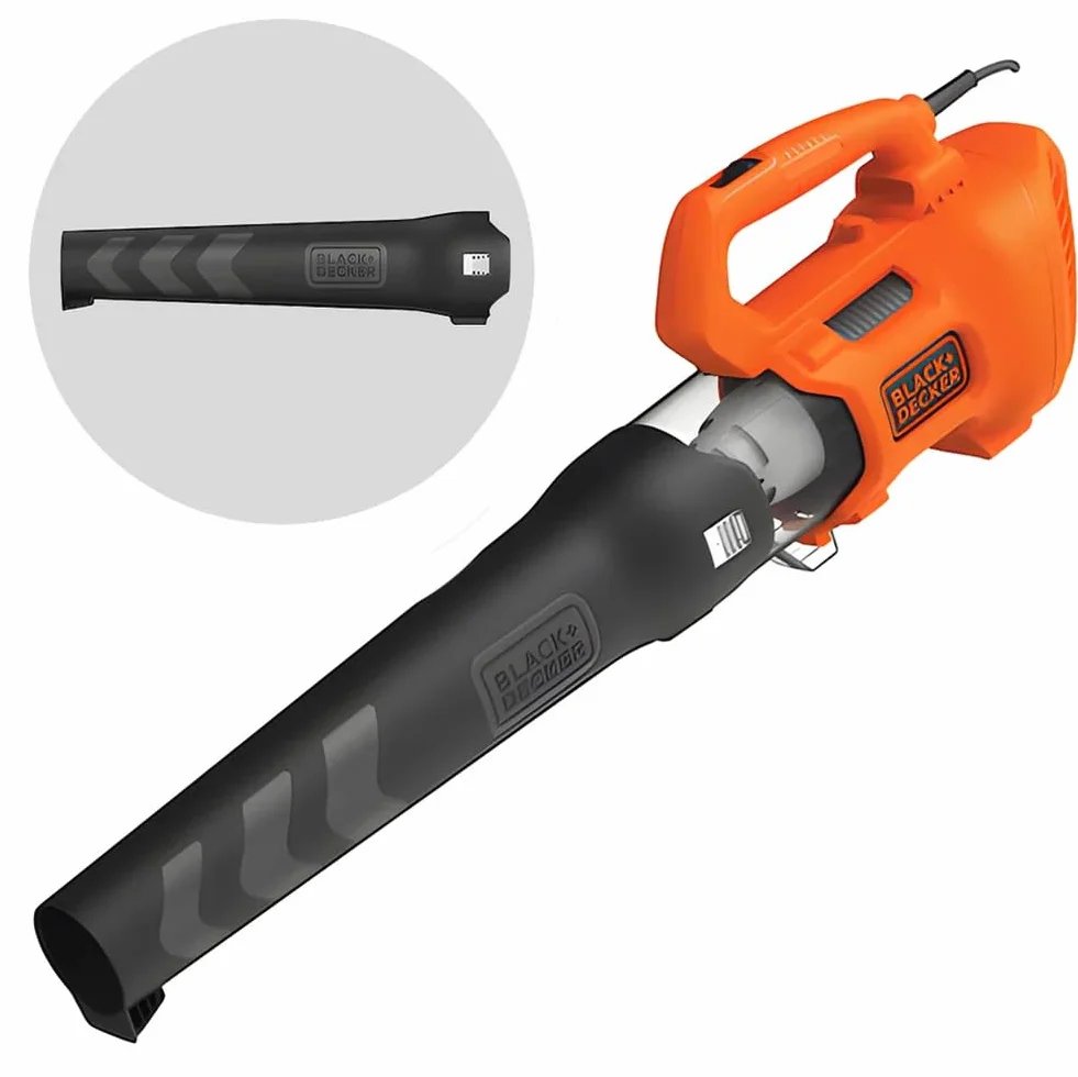 BLACK+DECKER Souffleur axial filaire 1850W 2 vitesses racloir intégré 12,75 m³/min 190 km/h BEBL185-QS