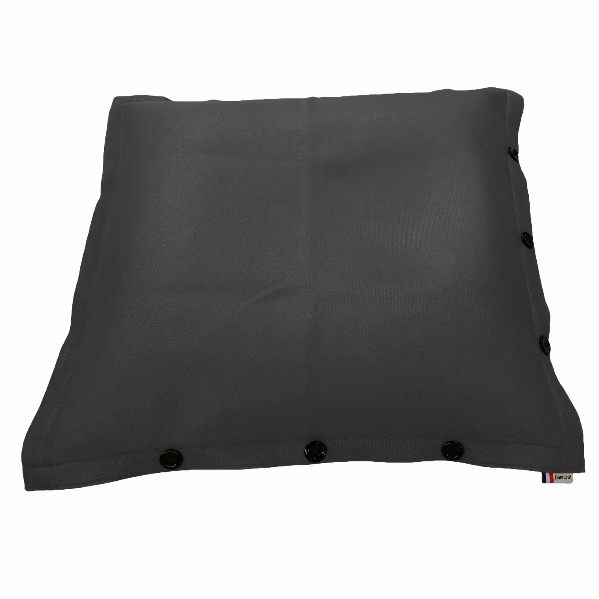 Pouf Géant Flottant Tissu Mesh3D Anthracite - 125 x 175 cm - Polyester - Piscine/Extérieur/Intérieur - Housse Lavable - Fabriqué en France