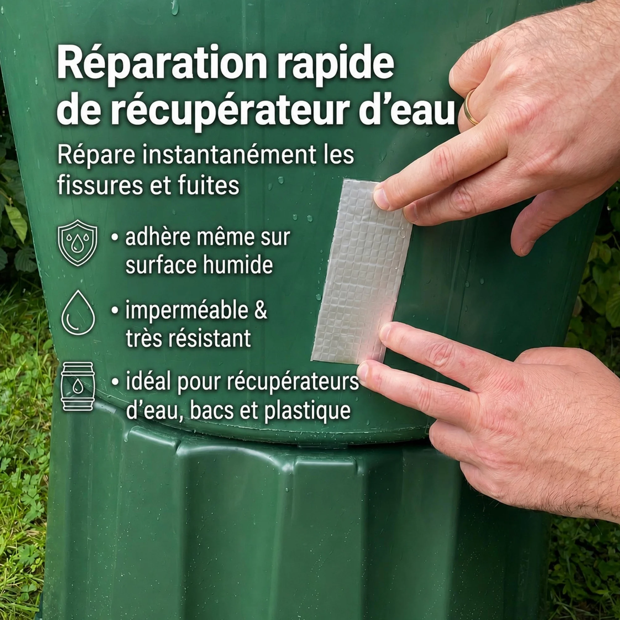 Ruban adhésif butyle étanche 2,5 cm x 5 m pour toitures, murs, fenêtres