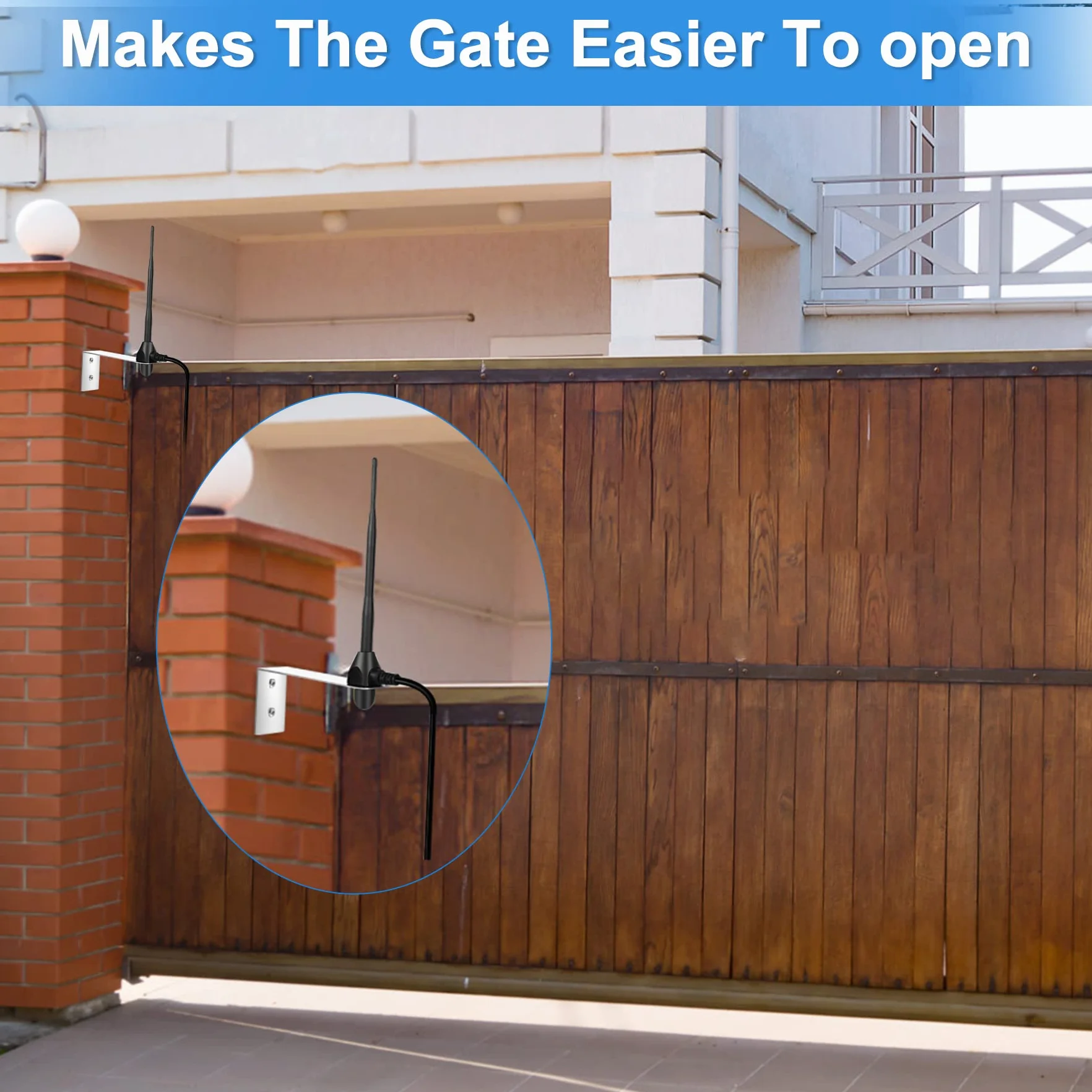GTO Ouvre-Porte Smart Gate 433,92 MHz Récepteur Longue Distance Antenne 3 m Faible Perte Compatible Tout Été