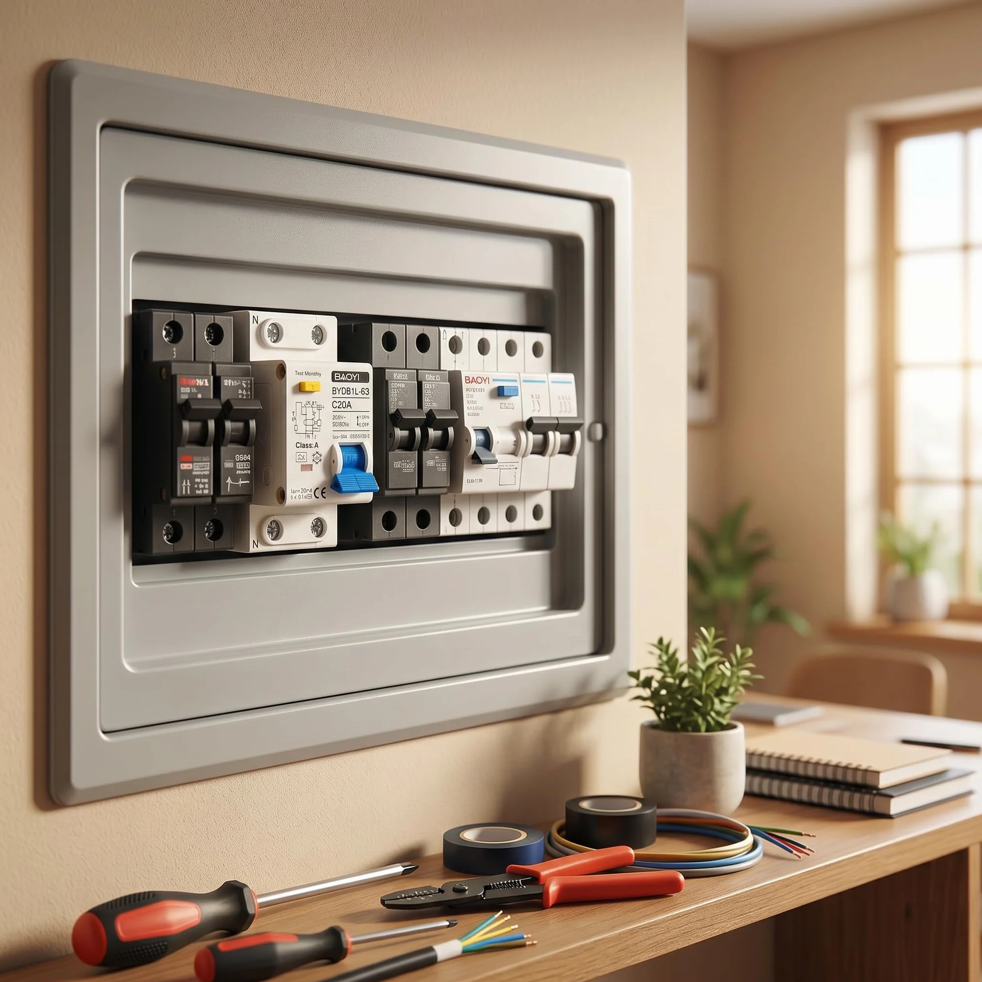 BYDB1L 63 Disjoncteur Différentiel 20A Type A 30mA Protection PA66 230V