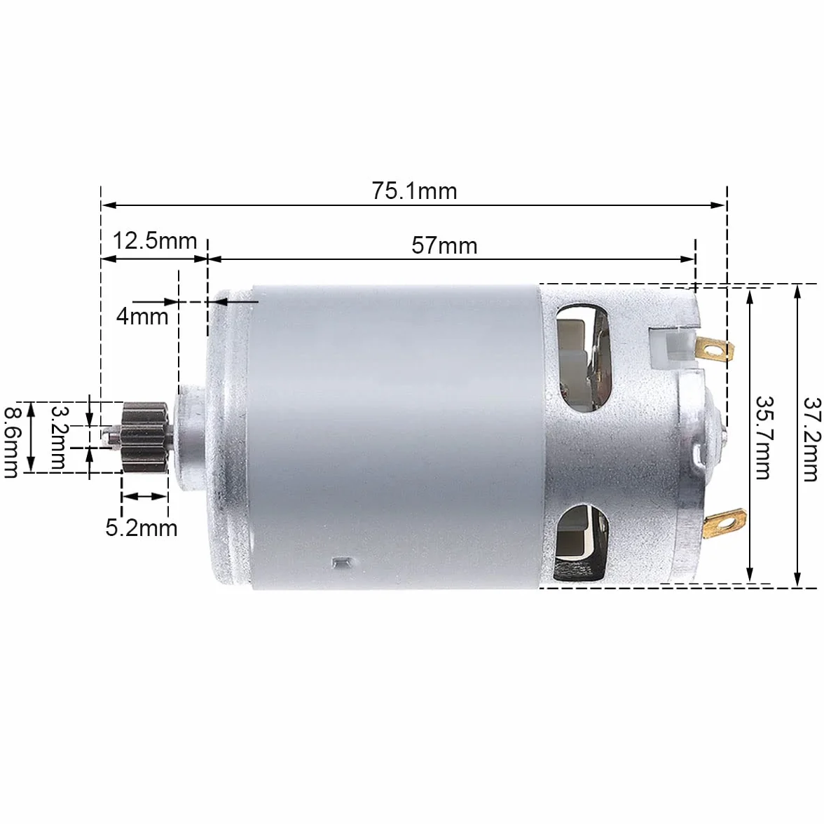 Moteur DC RS550 21V 19500 RPM pour perceuse électrique tournevis