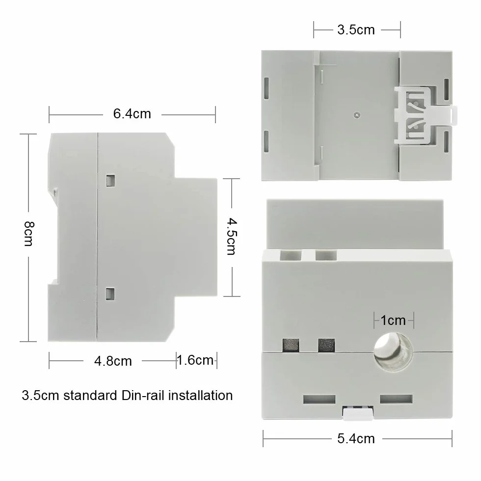 KETOTEK Compteur d'énergie numérique monophasé AC40-300V 100A DIN Rail Type CT