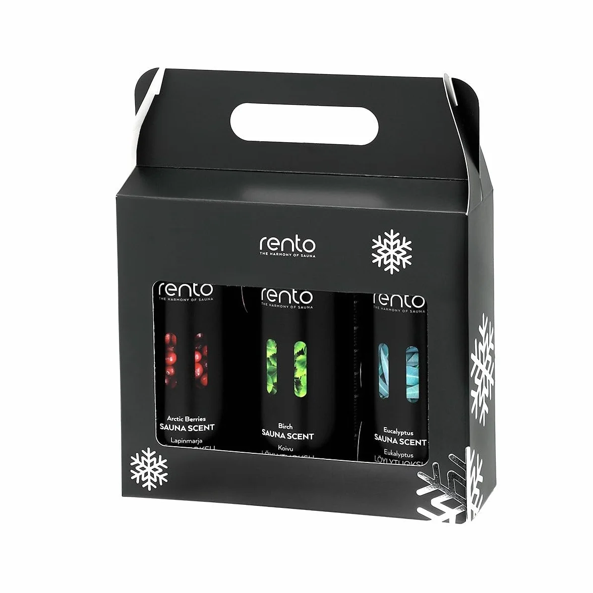 Rento Pack Cadeau 3 essences 400ml Eucalyptus Baies arctiques Birch Sauna