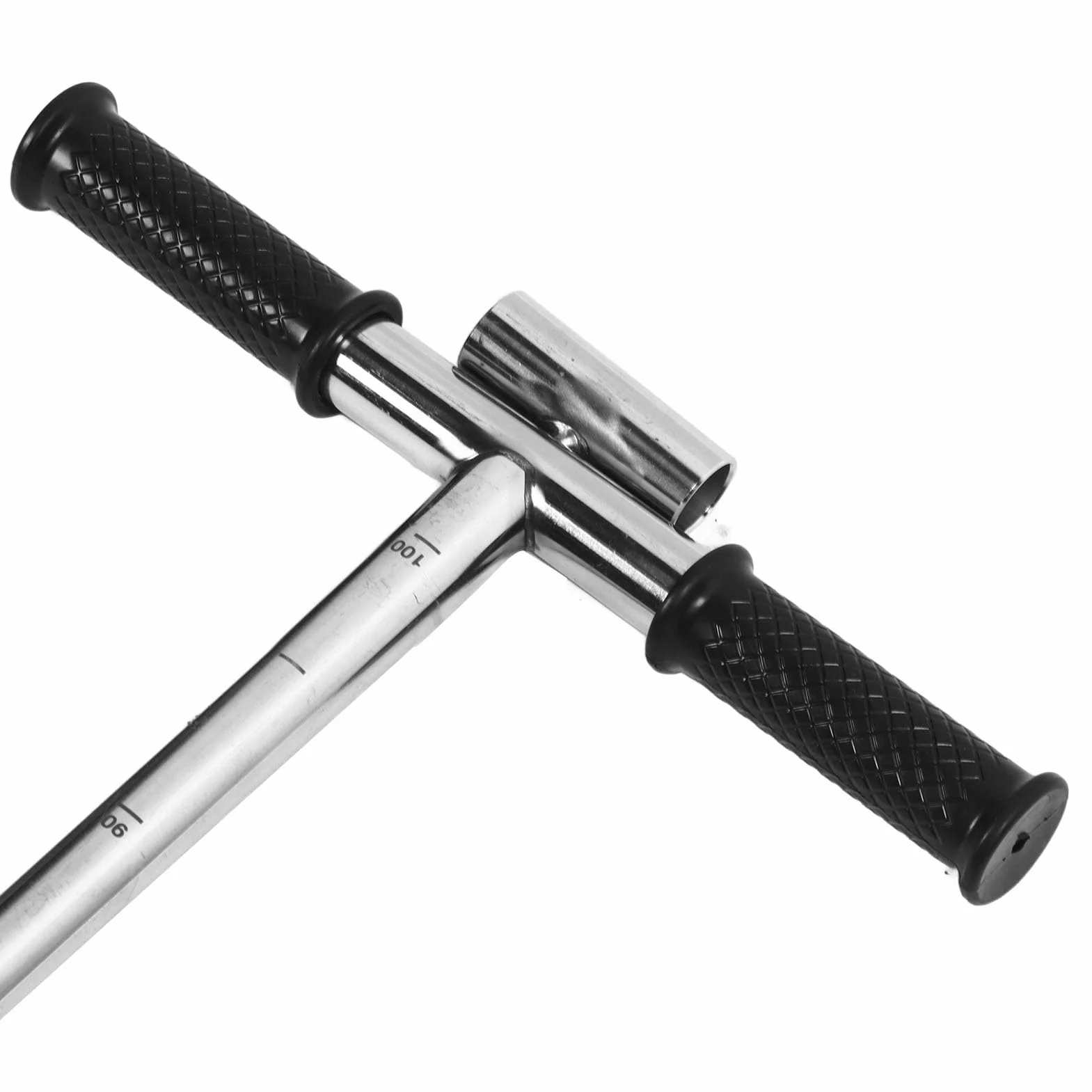 Sonde d'Échantillonnage de Sol en Acier Inoxydable avec Pédale d'Éjection, Poignée en T, 1m/38mm