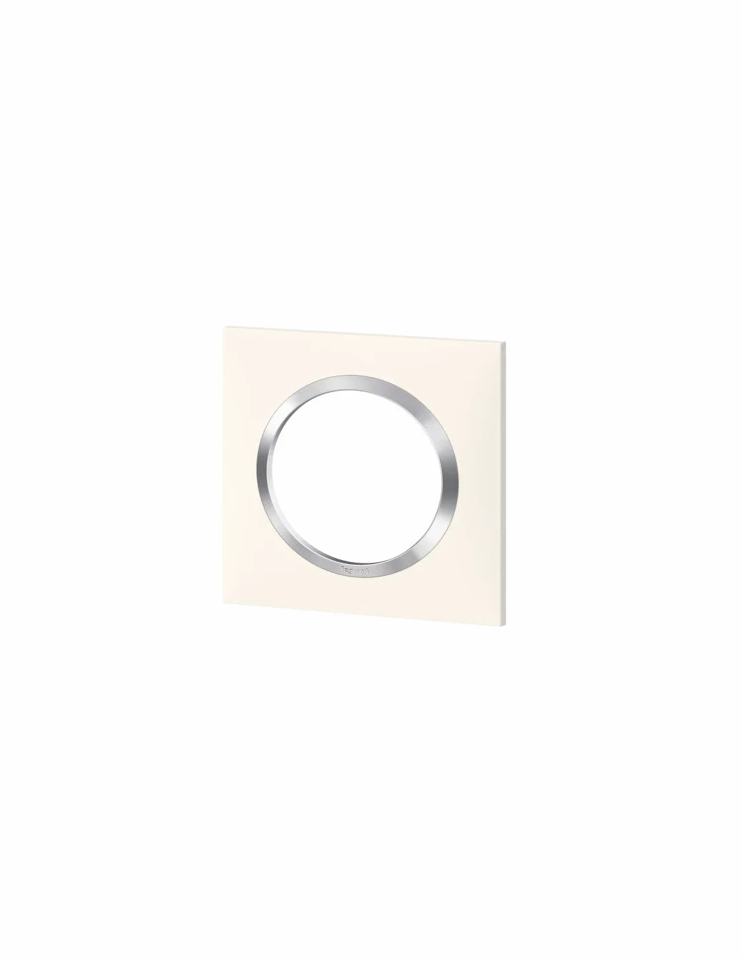 LEGRAND Plaque dooxie Carrée de Finition 1 Poste Blanc Mat Bague Effet Chrome