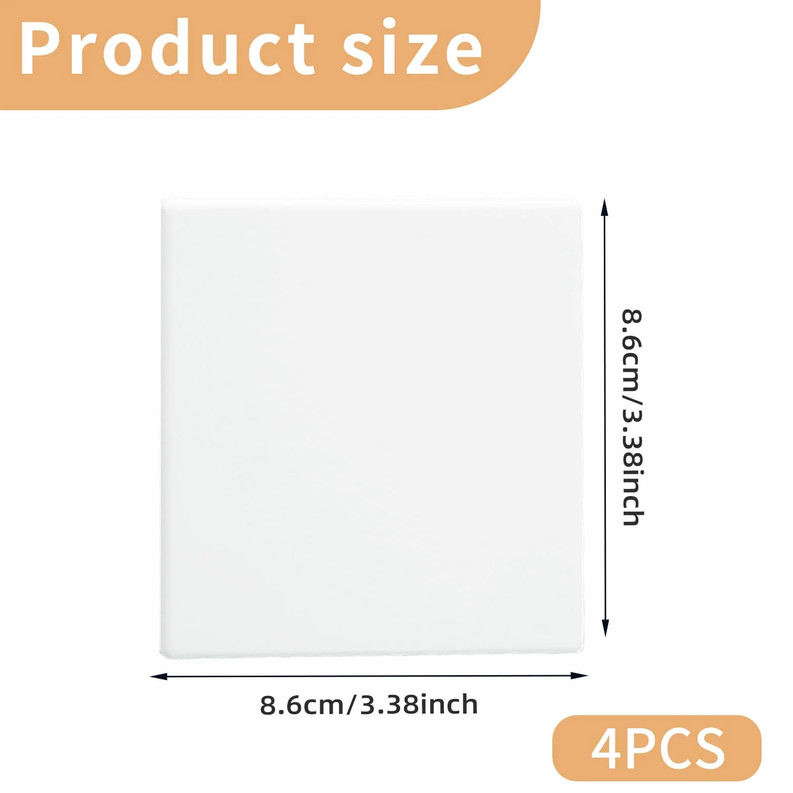 Cache-prises encastrés 86 x 86 mm plastique décoratif pour trous muraux