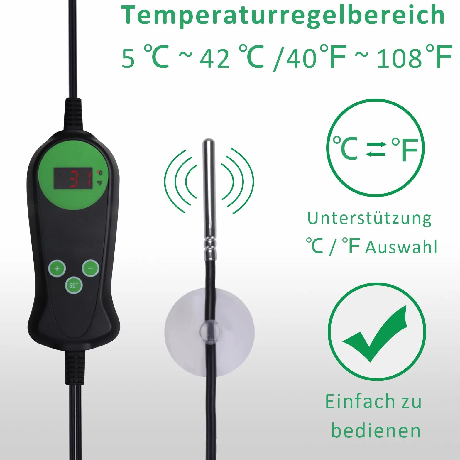 DERNORD Lot de 4 tapis de plantation 30W 25,5x52,7cm imperméable avec thermostat