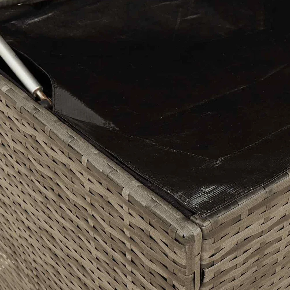 vidaXL Coffre à Coussins d'extérieur Gris 100x55x55,5cm résine tressée, conteneur à Coussins, boîte à Coussins de Jardin, boîte, boîte de Rangement