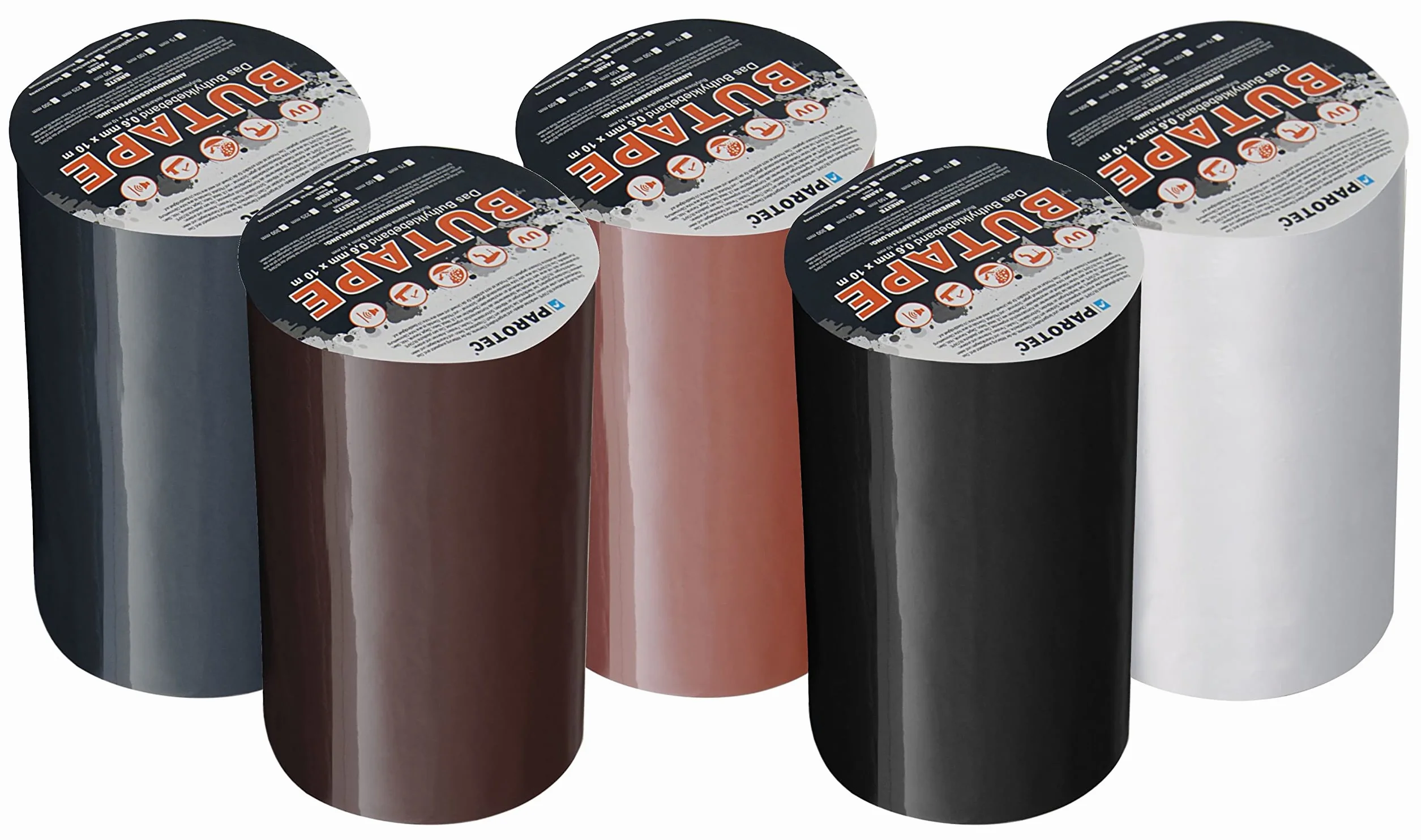 Parotec BuTape Bande d'Étanchéité Aluminium Butyle 150 mm x 10 m Rouge Brique