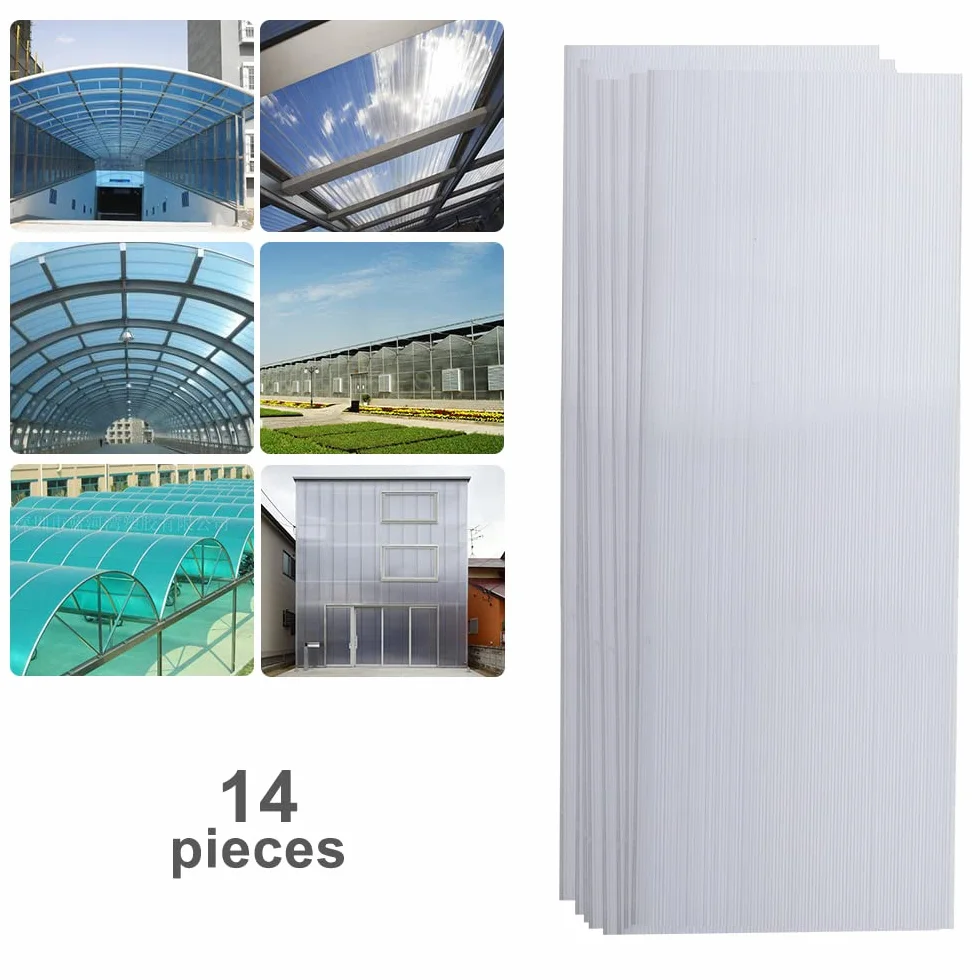 Plaques alvéolaires Polycarbonate 14 pièces 1210x605x4mm Doubles env. 10,25 m²