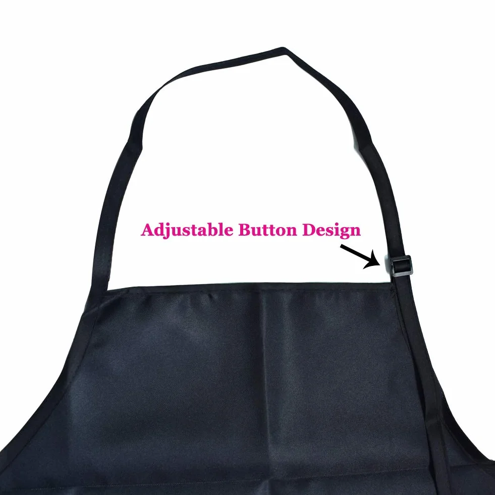 Tablier Rigolo de Cuisine et Barbecue - Drôle pour Femmes, Hommes, Adultes, Couple Marié - Motif Chat - Lavable - Noir