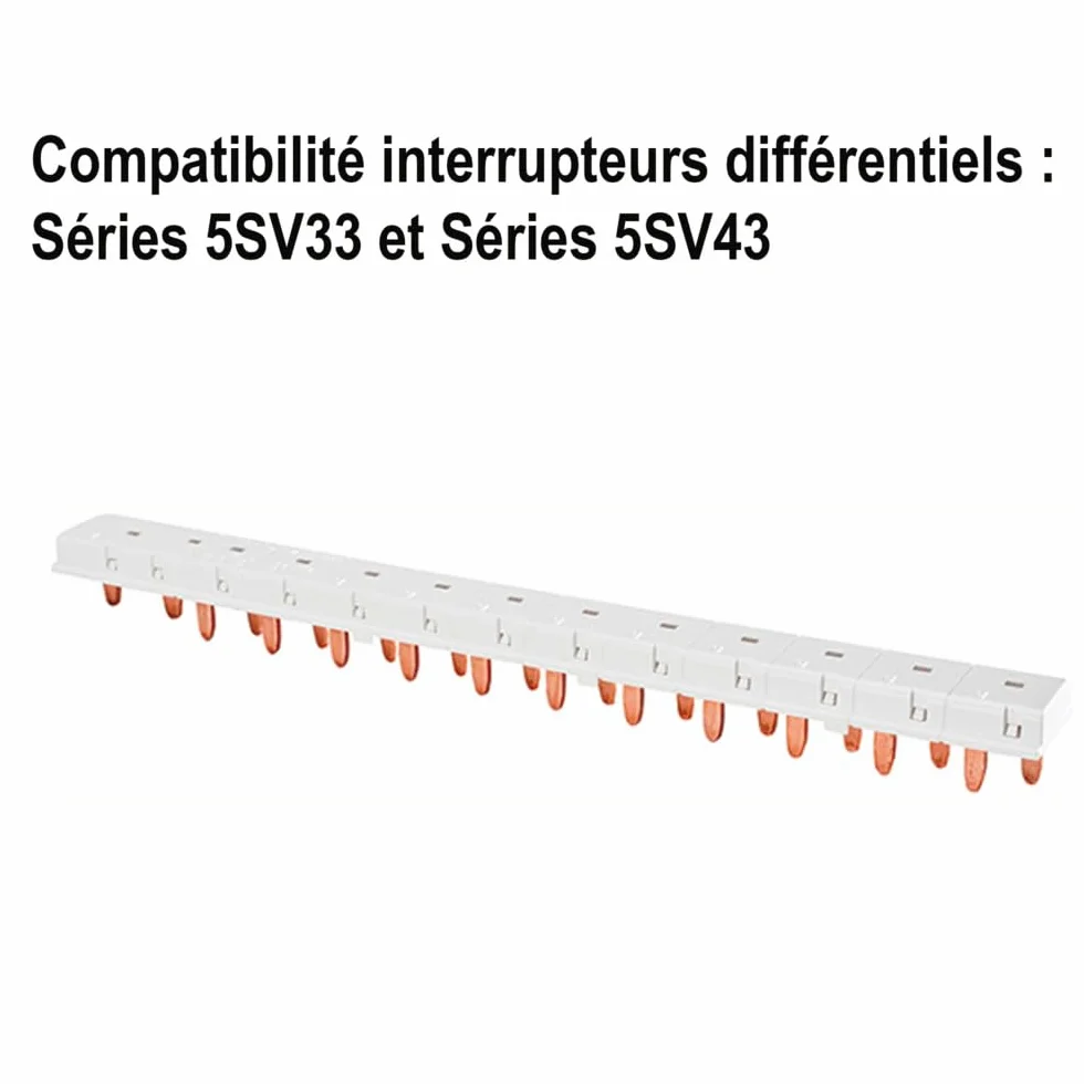 SIEMENS Peigne Horizontal avec connexion Interrupteur Différentiel 40A 63A