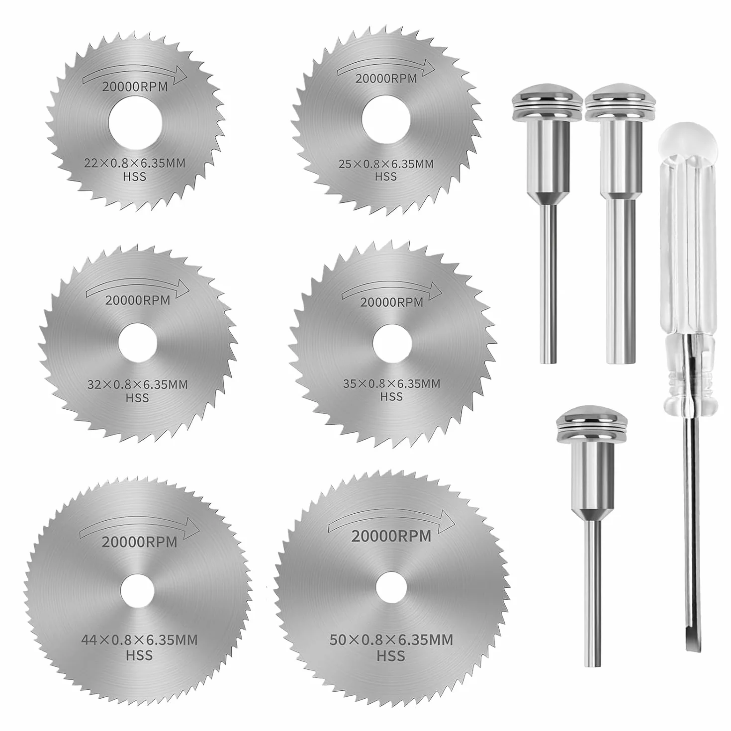 Mini Disques de Scie Circulaire HSS pour Dremel, Lames de Perceuse à Couper Bois Métal Plastique