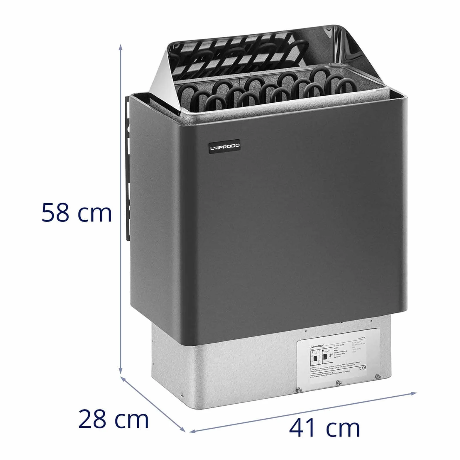 Poele sauna 8 kW 30-110°C Thermostat Protection surchauffe 8-12 m³ Radiateur électrique