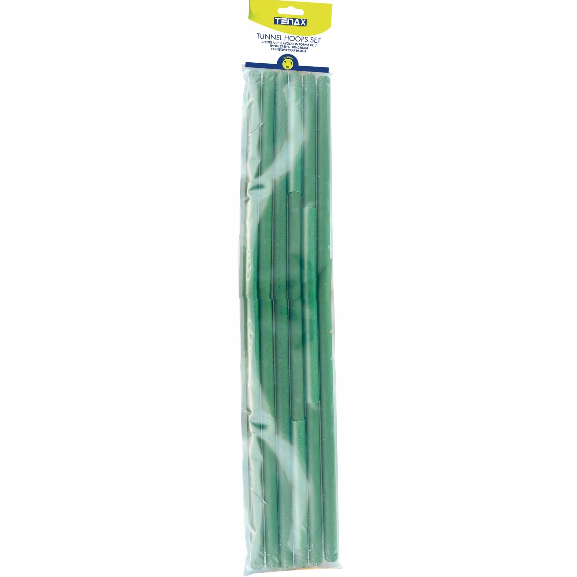TENAX Arceaux en Plastique pour Serres Tunnel Vert, Lot de 6 Tubes de 85 cm + 3 raccords de 15 cm, pour Créer la Structure à Arcs de Serres Tunnel pour Potager