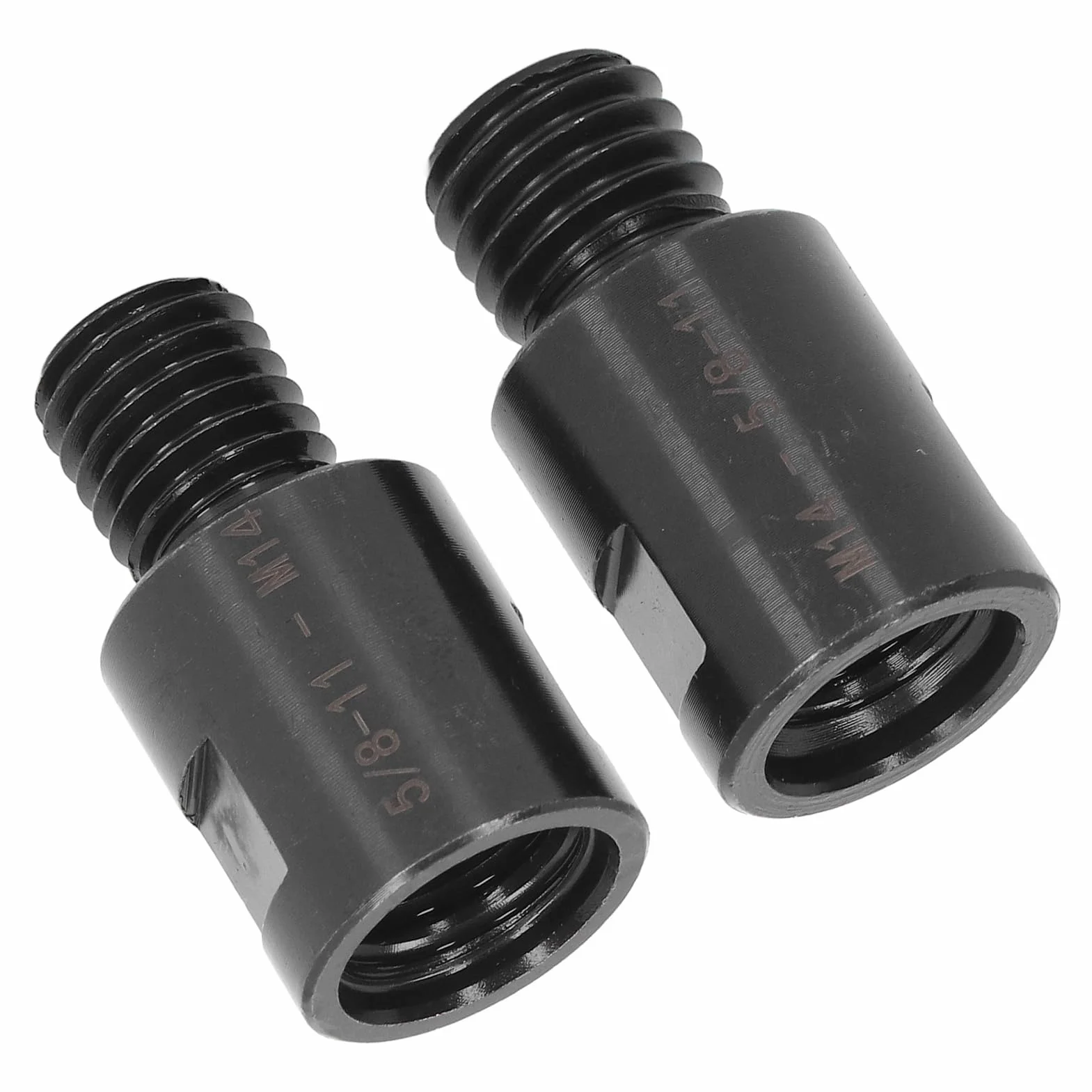 Ensemble d'adaptateurs de filetage acier allié 5/8" vers M14 et M14 vers 5/8", 2 pièces