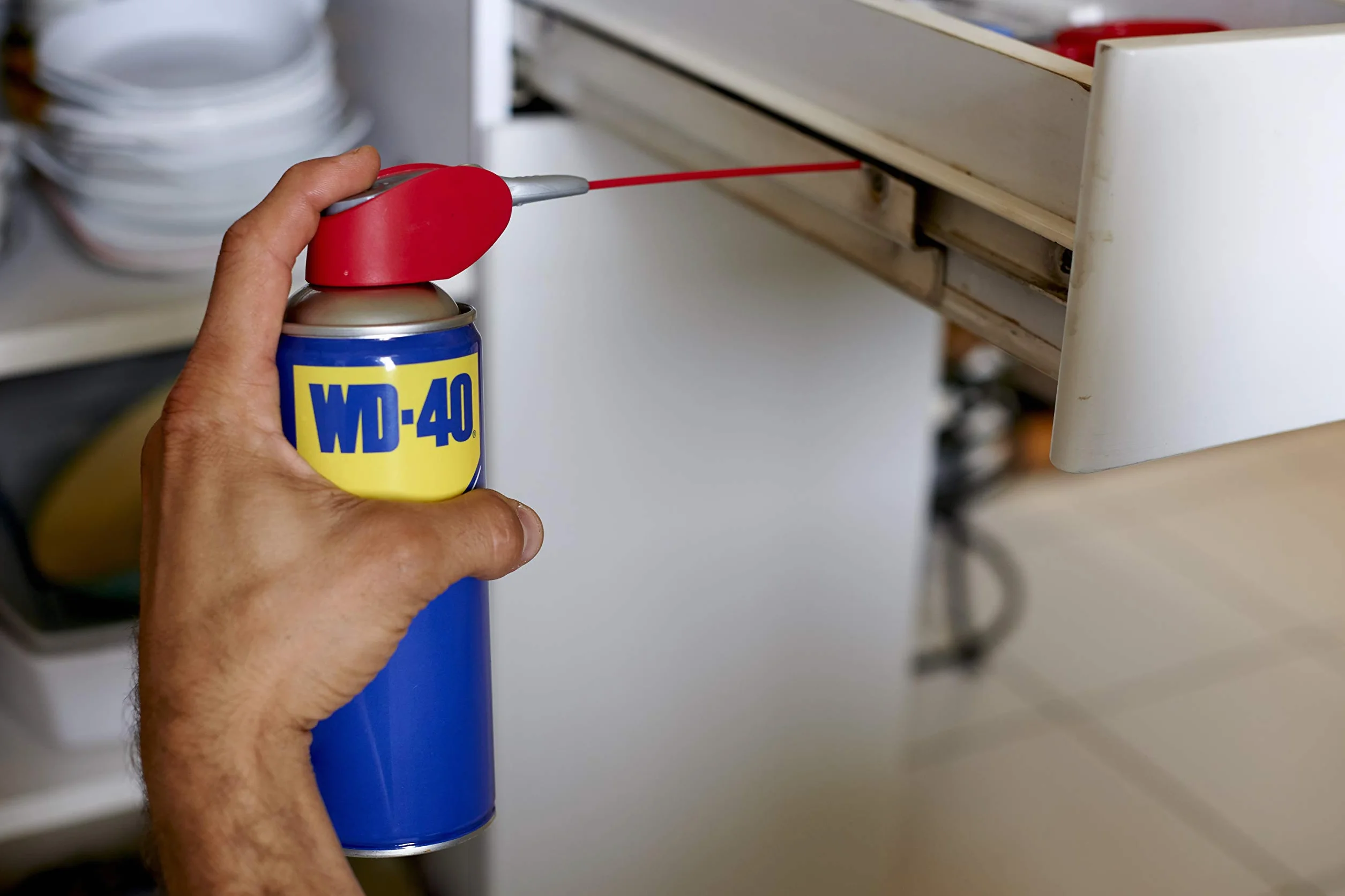 WD-40 Spray Multifonction Double Position 200 ML, sans silicone, non conducteur