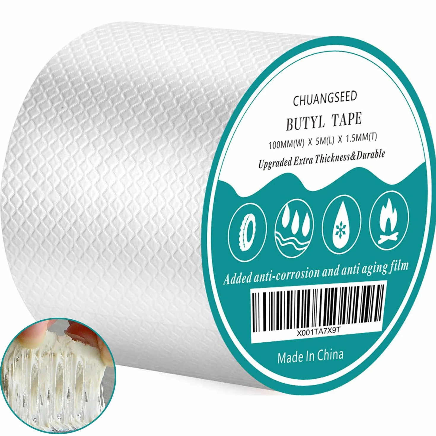 Ruban butyle aluminium étanchéité toit 10cm x 5m CHUANGSEED