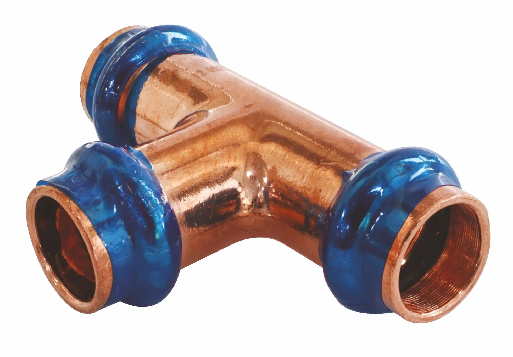 SOMATHERM Té égal cuivre à sertir FFF Ø14 raccord indémontable EN1057 16 bars 95°C témoin sertissage joint EPDM