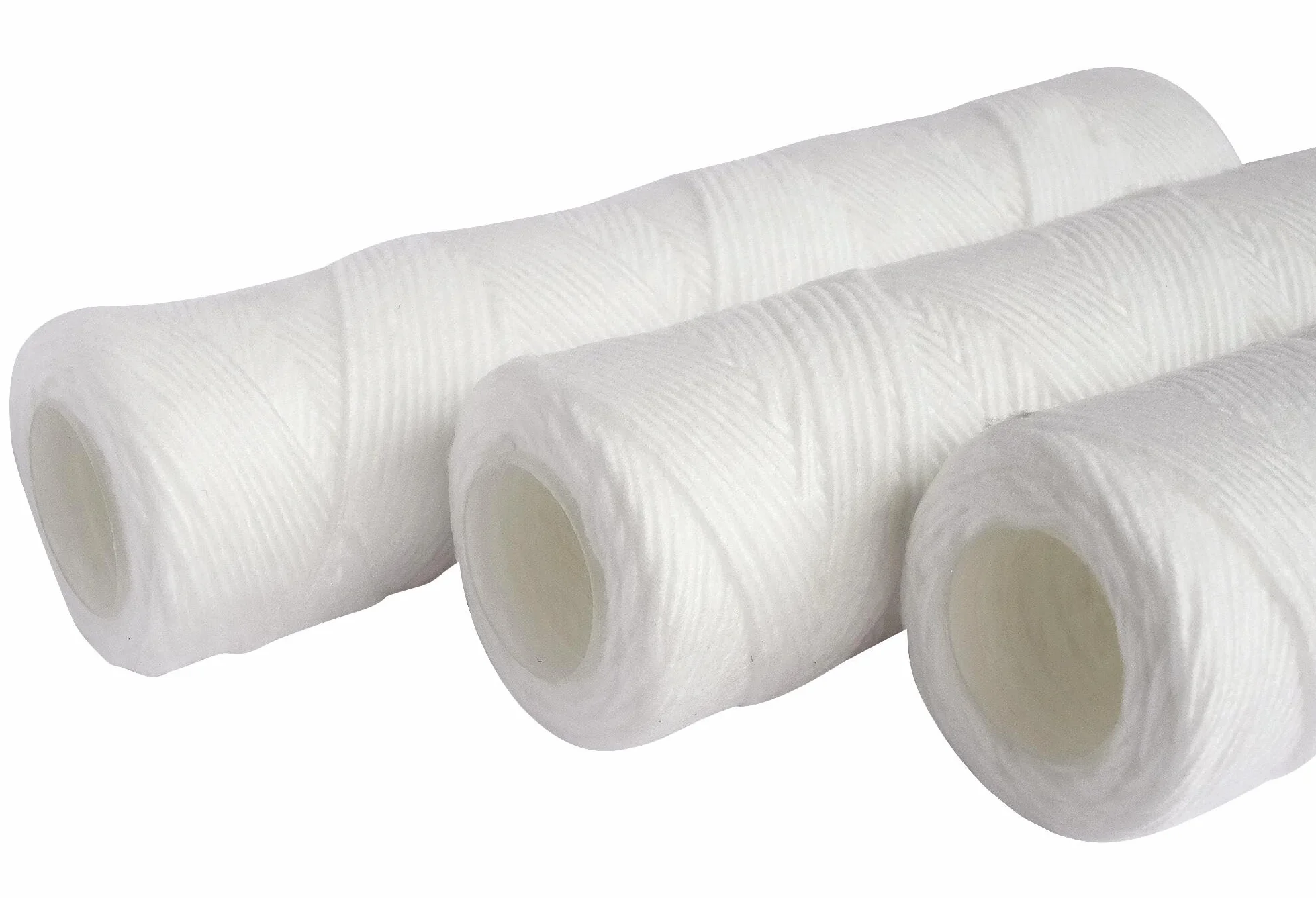 AQUAWATER Lot de 3 cartouches filtrante anti-sédiments bobinée 20 microns 10 pouces pour eau réfrigirateur Fabriqué en France