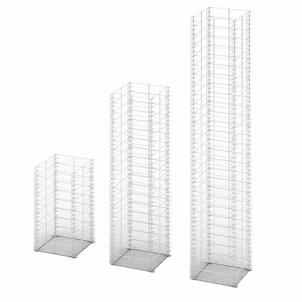 vidaXL Mur Gabion Clôture Bordure de Jardin Panier à Pierres 3x Bases