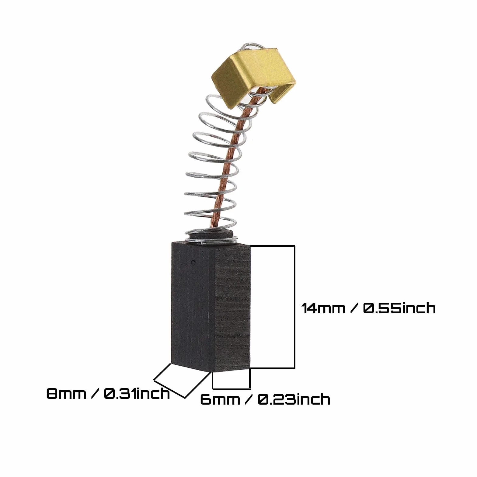 Balais de Charbon Moteur 6x8x14mm Compatible Kress HM 10 EM HM 22-2 EM SBLR 2117 FS 6901 HM 0-2