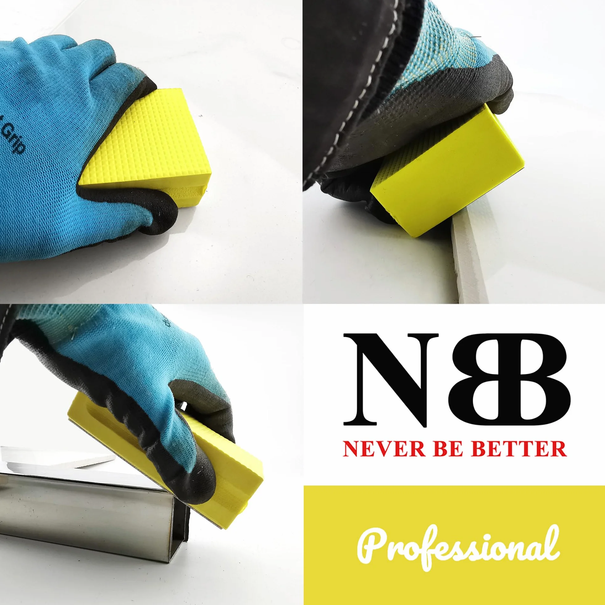 NBB Tampon à Main Diamanté Bloc de Ponçage Polissage avec Dos en Éponge Flexible 60#