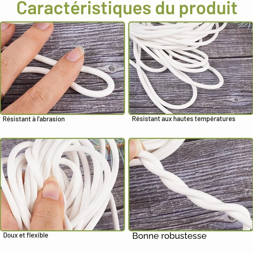 Joint d'Étanchéité en Mousse de Silicone Ø 4mm x 10m, Cordon en Caoutchouc Éponge EPDM pour Portes et Fenêtres
