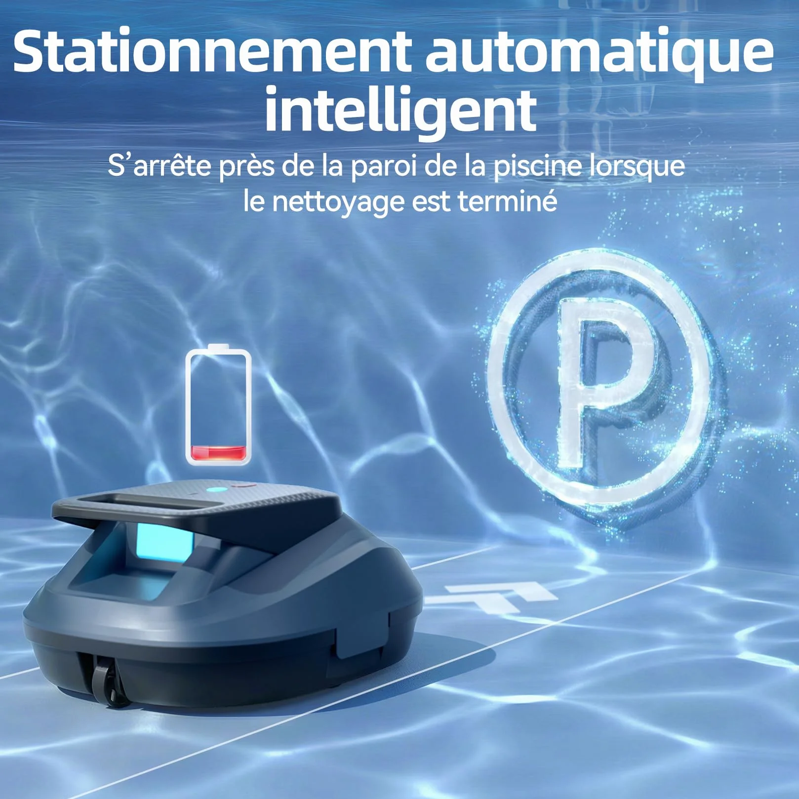 Pondee X2 Robot Piscine sans Fil 200 Min Autonomie Aspirateur Piscine Hors Sol 120 m²