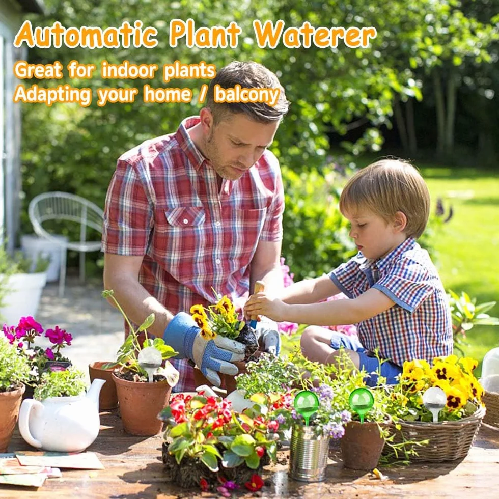 6 Pièces Globes d'arrosage, Boules Automatique Matériel d'Arrosage Automatique en PVC pour Plantes, Globes d’arrosage Plastique Transparent pour Plantes de Jardin Bonsaï Plantes en Pot